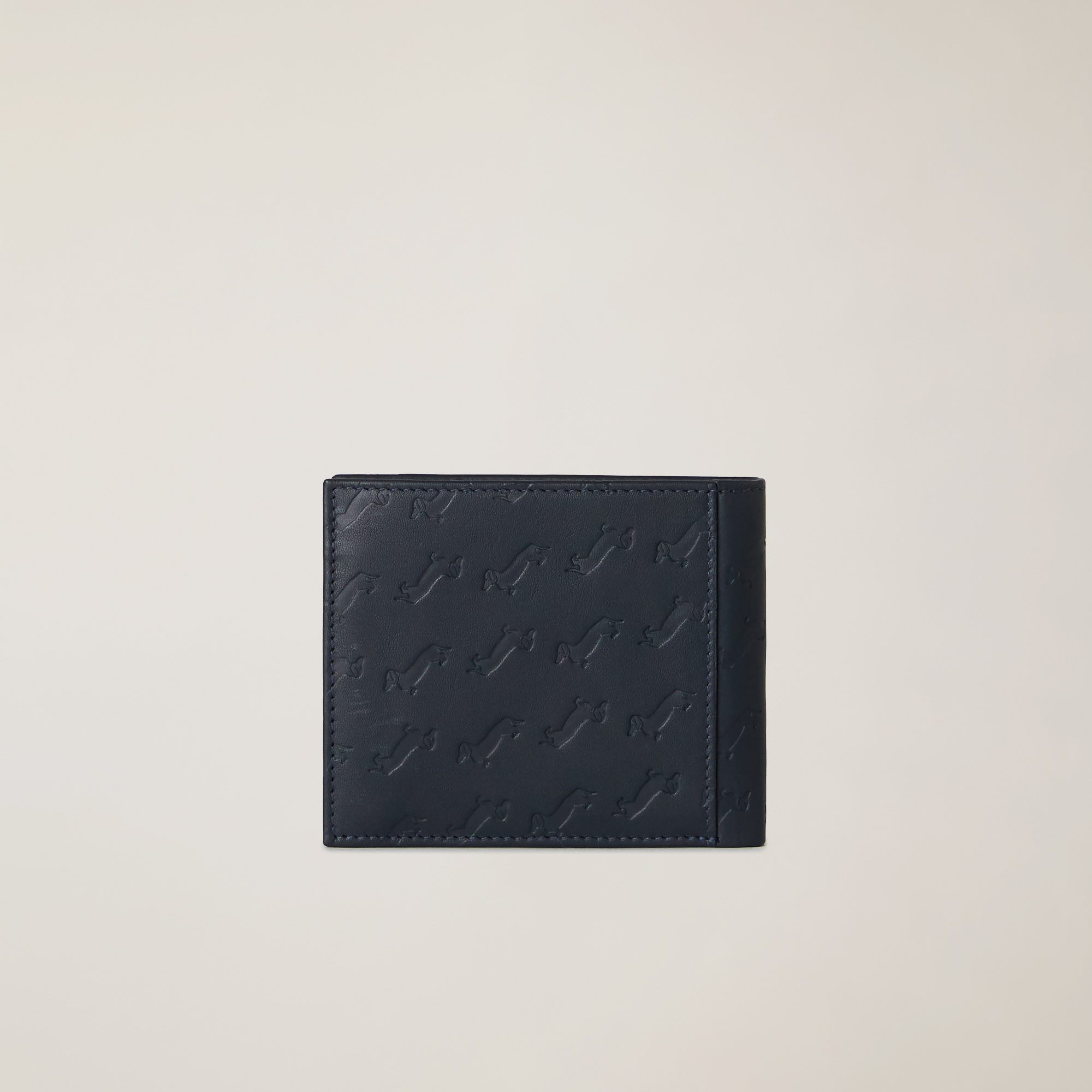 Branded Bifold Mini Wallet, Blue, large image number 1
