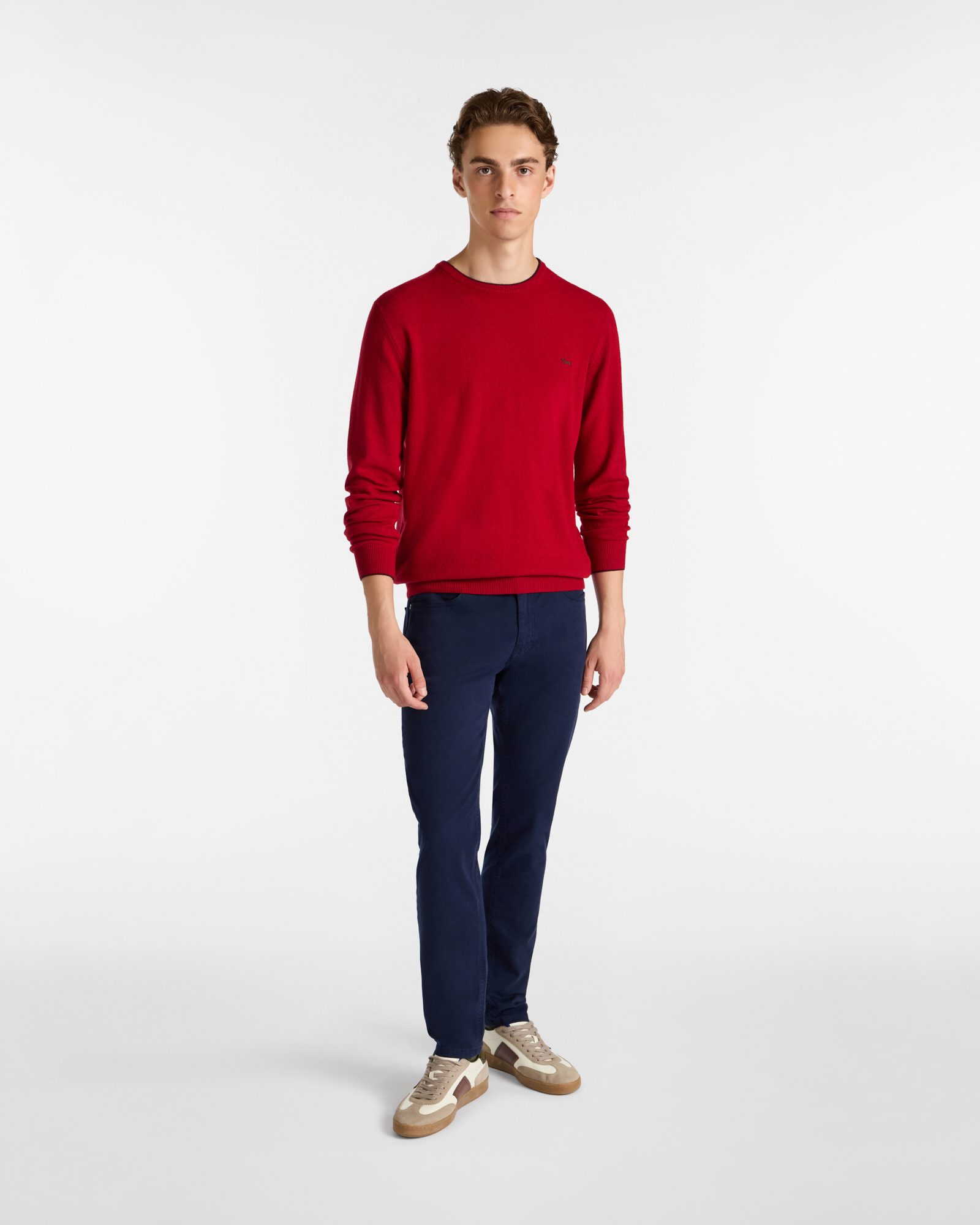 Sweater with Contrast Details, Ruby, large image number 3