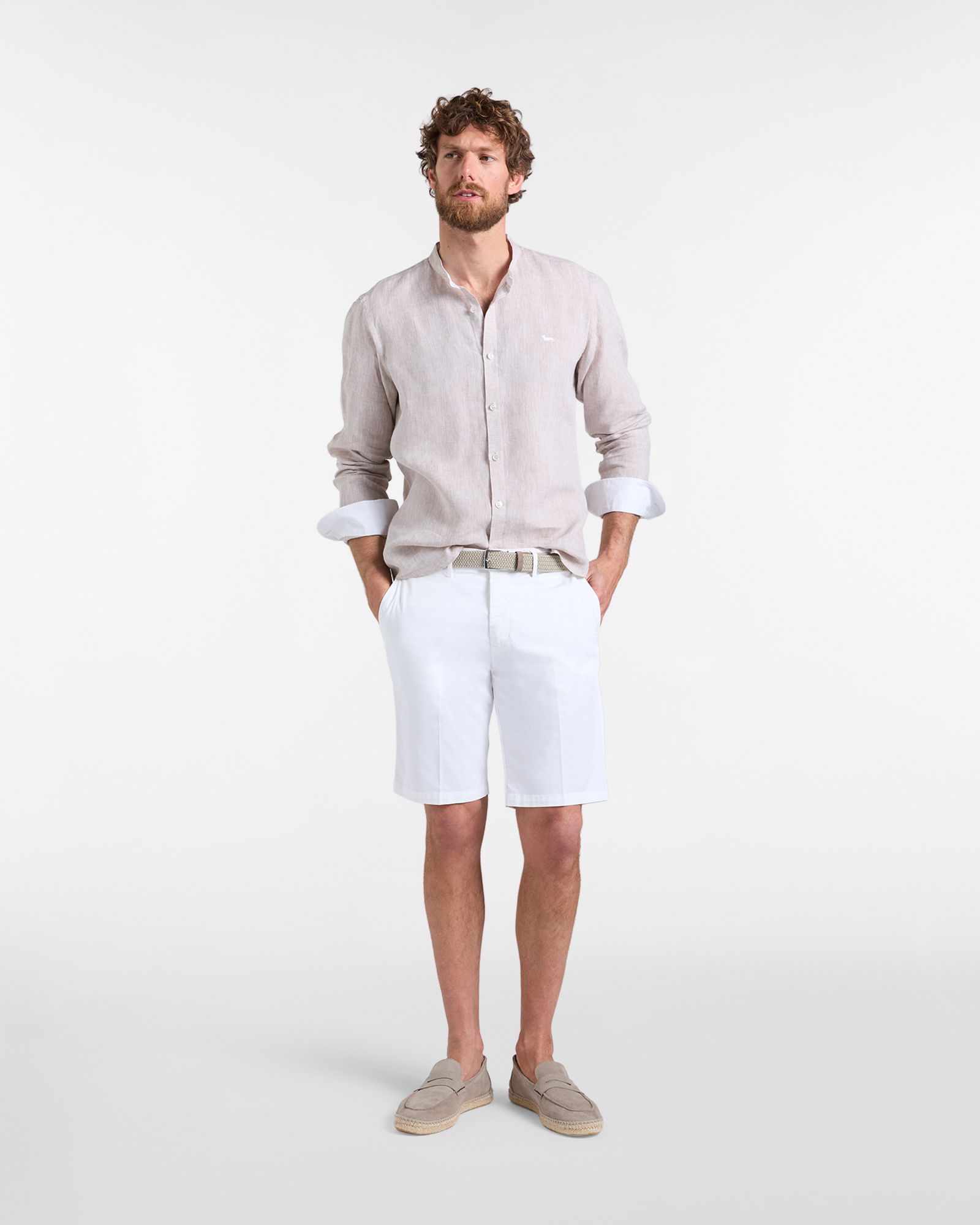 Bermudas b&aacute;sicas de hombre regular fit, Blanco, large image number 3