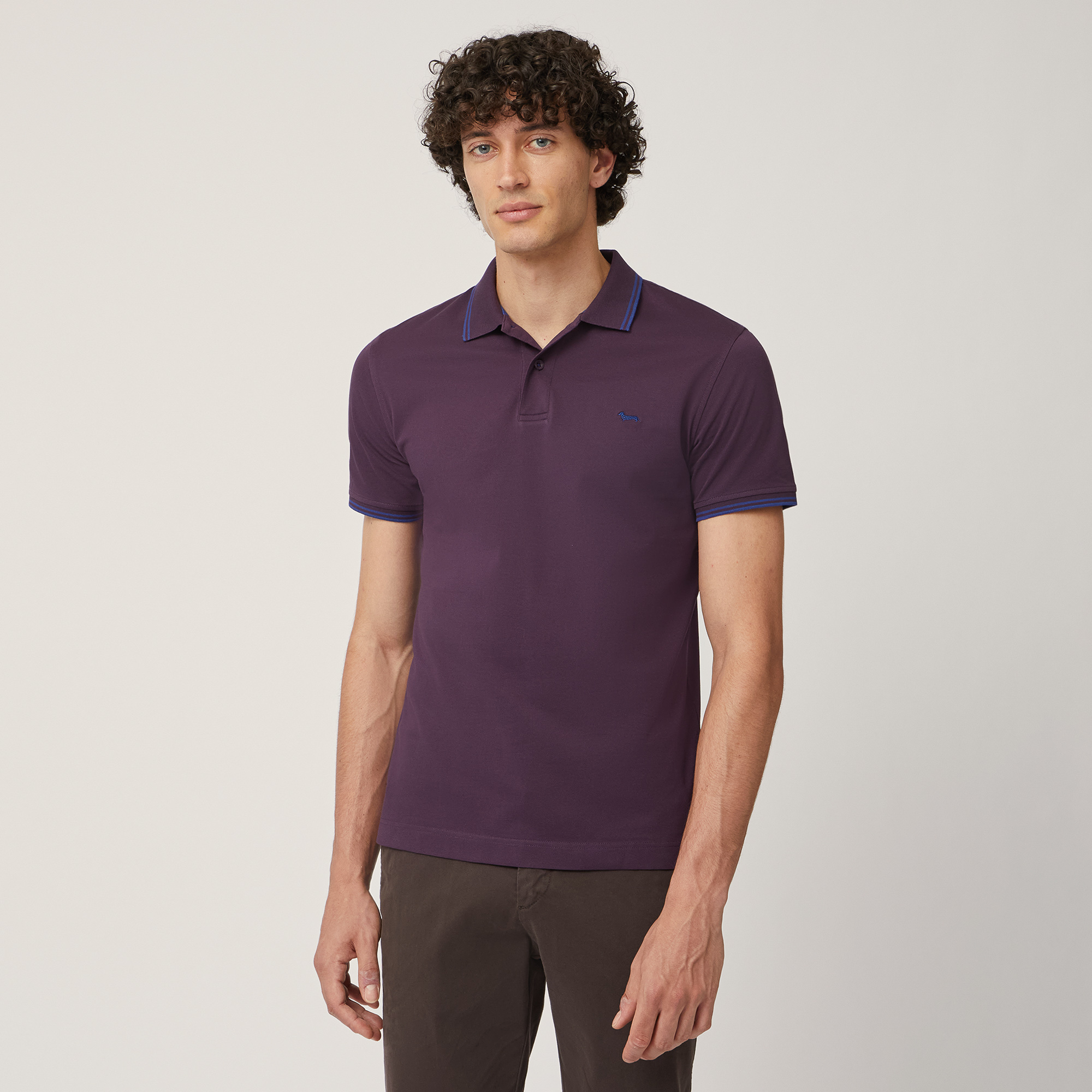 Vietri Polo Shirt with Striped Details, Red, large