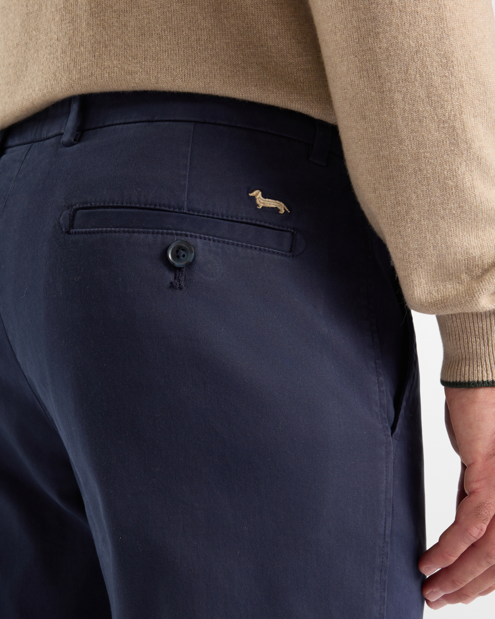 Pantalone Chino Uomo in cotone stretch Narrow Fit, BLU NAVY, large image number 2