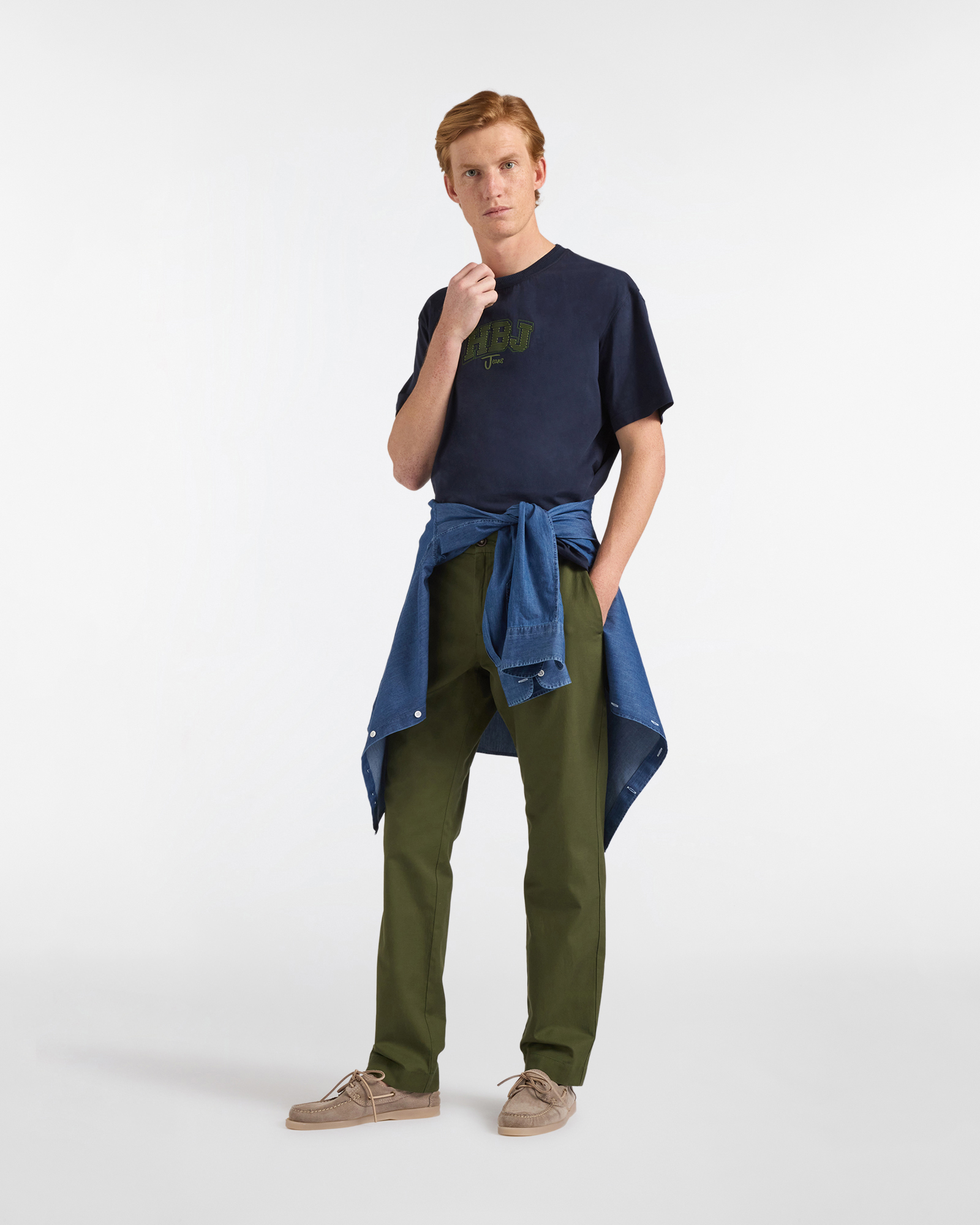 T‑shirt Uomo Con Logo 3D rigato, Blu scuro, large image number 3