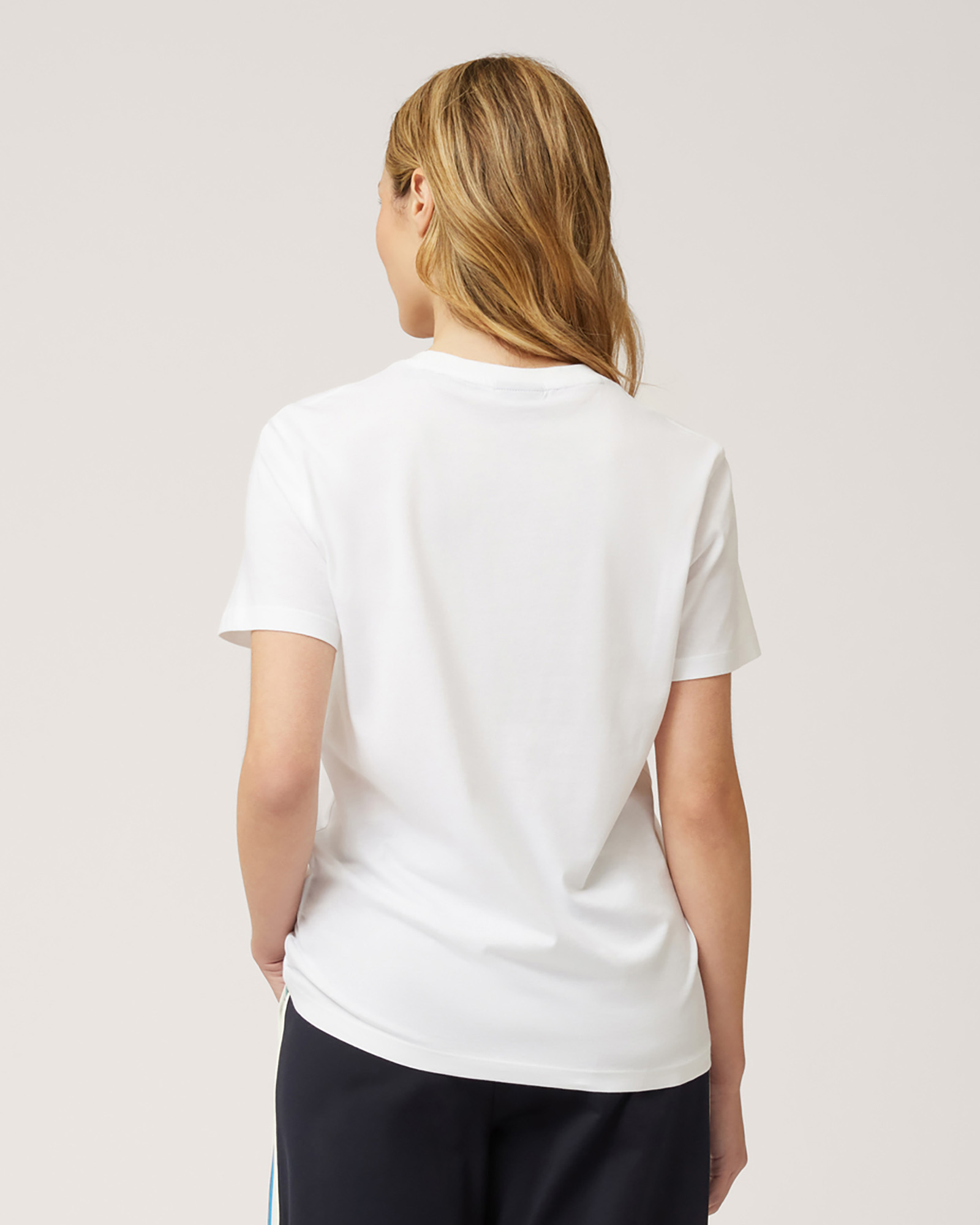T-shirt with Dachshund Embroidery, White, large image number 1