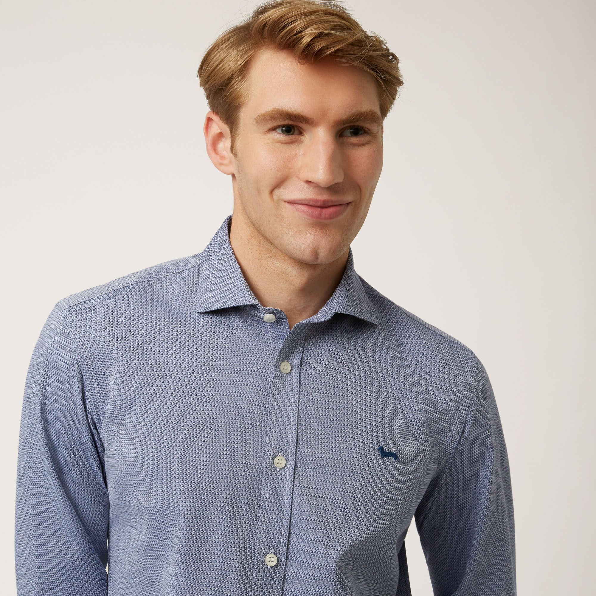 Shirt With Contrasting Inner Detail, Blue, large image number 2