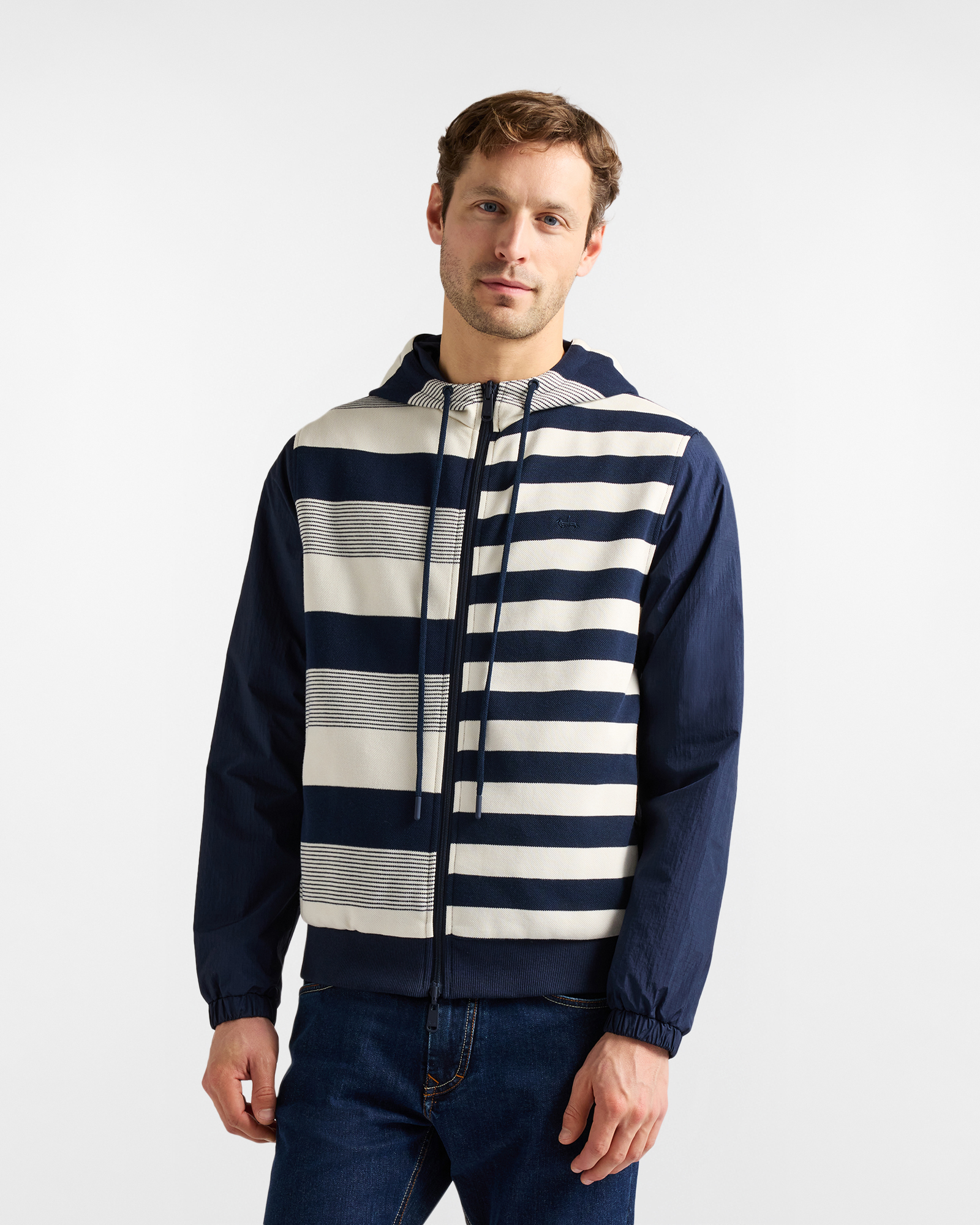 Giubbotto reversibile doppio tessuto, Uomo, Blu Navy, Taglia: S