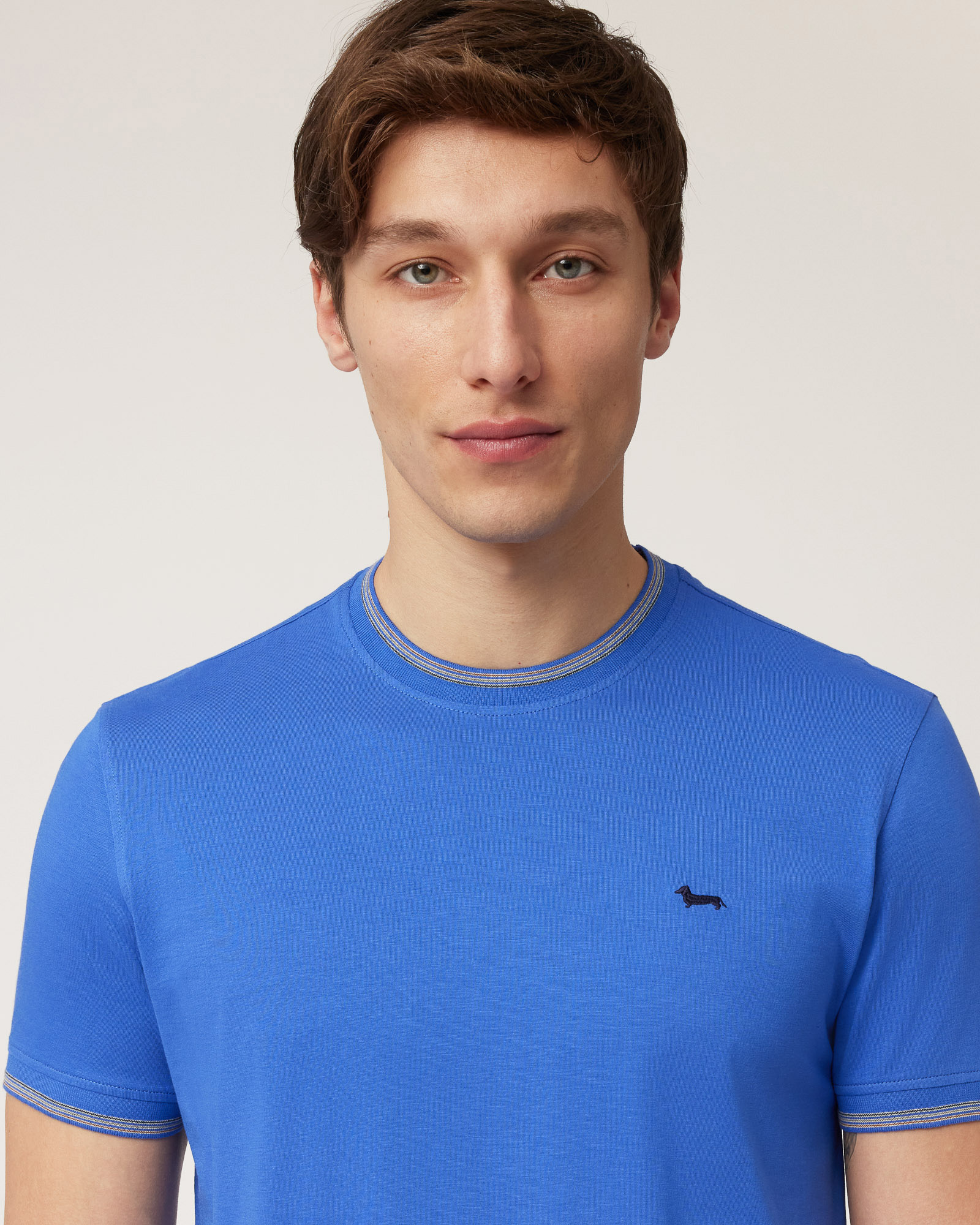 T-Shirt with Striped Details, Light Blue, large image number 2