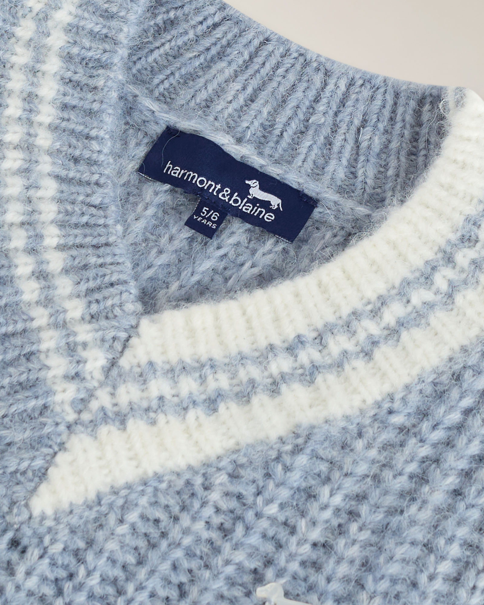 Gilet in maglia con ricamo logo, Azzurro, large image number 2