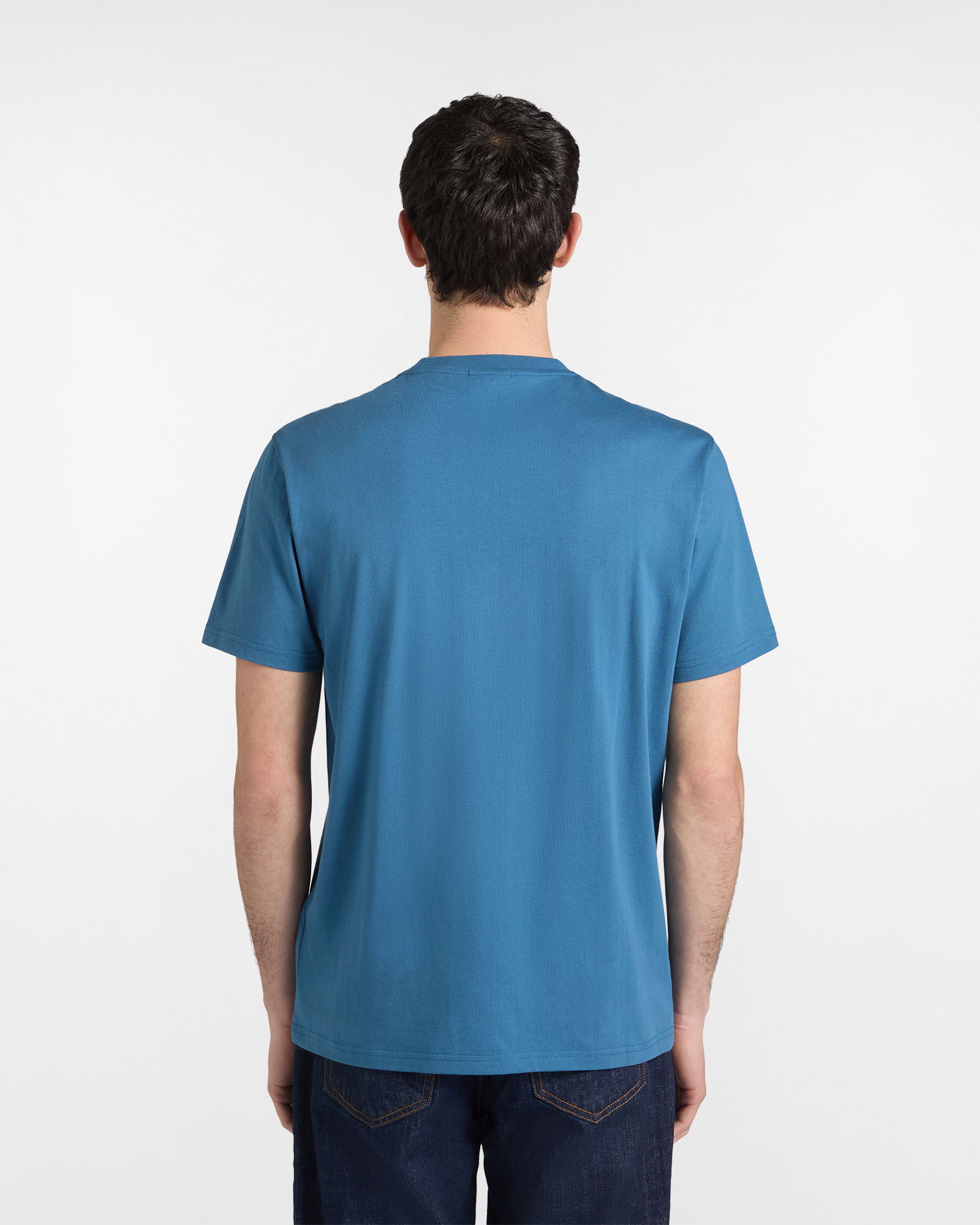 T-shirt logo vintage, Blu, large image number 1