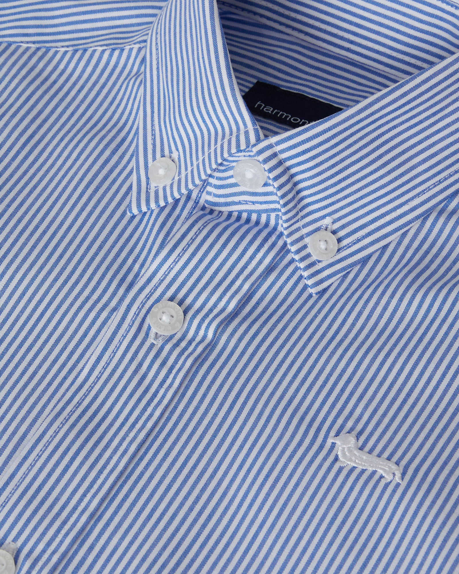 Striped shirt with logo embroidery, Light Blue, large image number 2