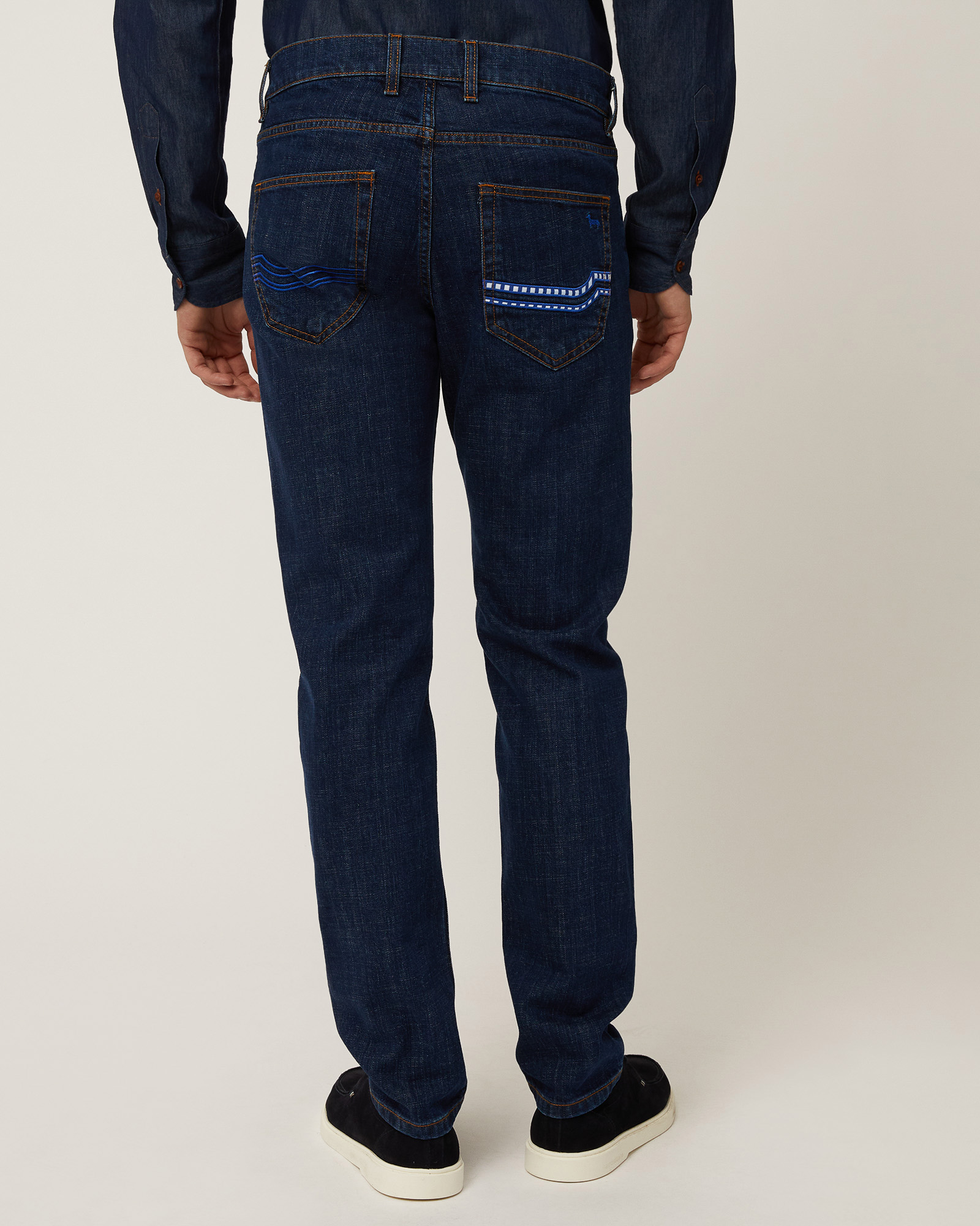 Denim Pants with Embroidery