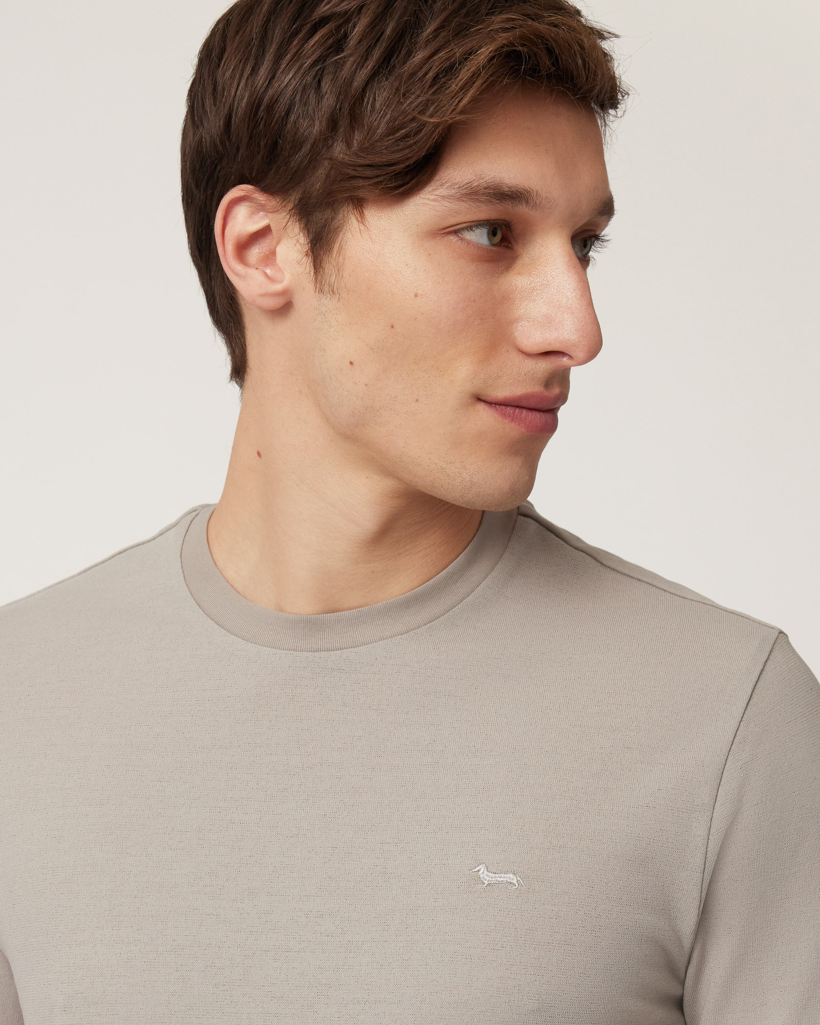 Crepe jersey T-shirt, Beige, large image number 2
