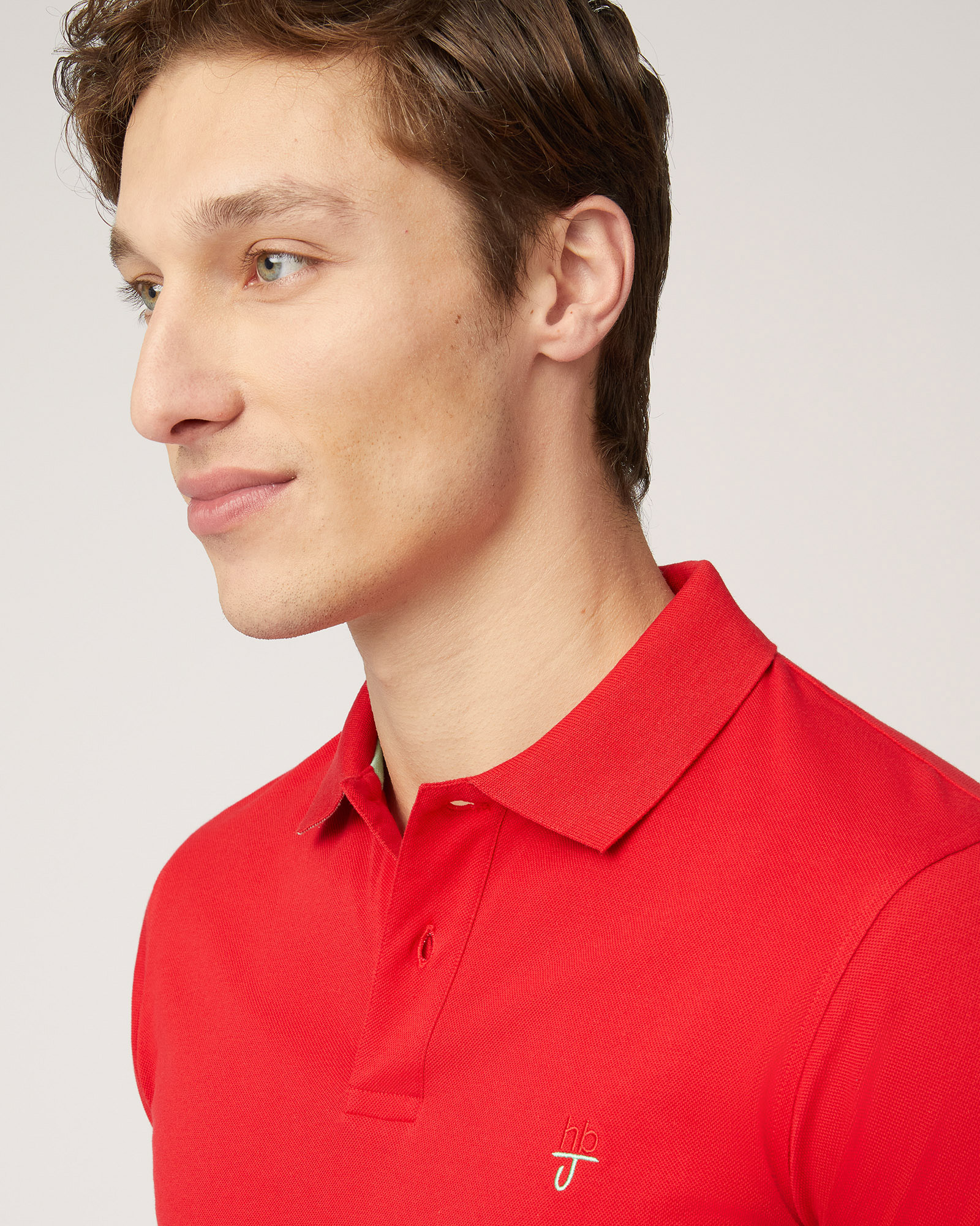Narrow-Fit Cotton Polo, Red, large image number 2