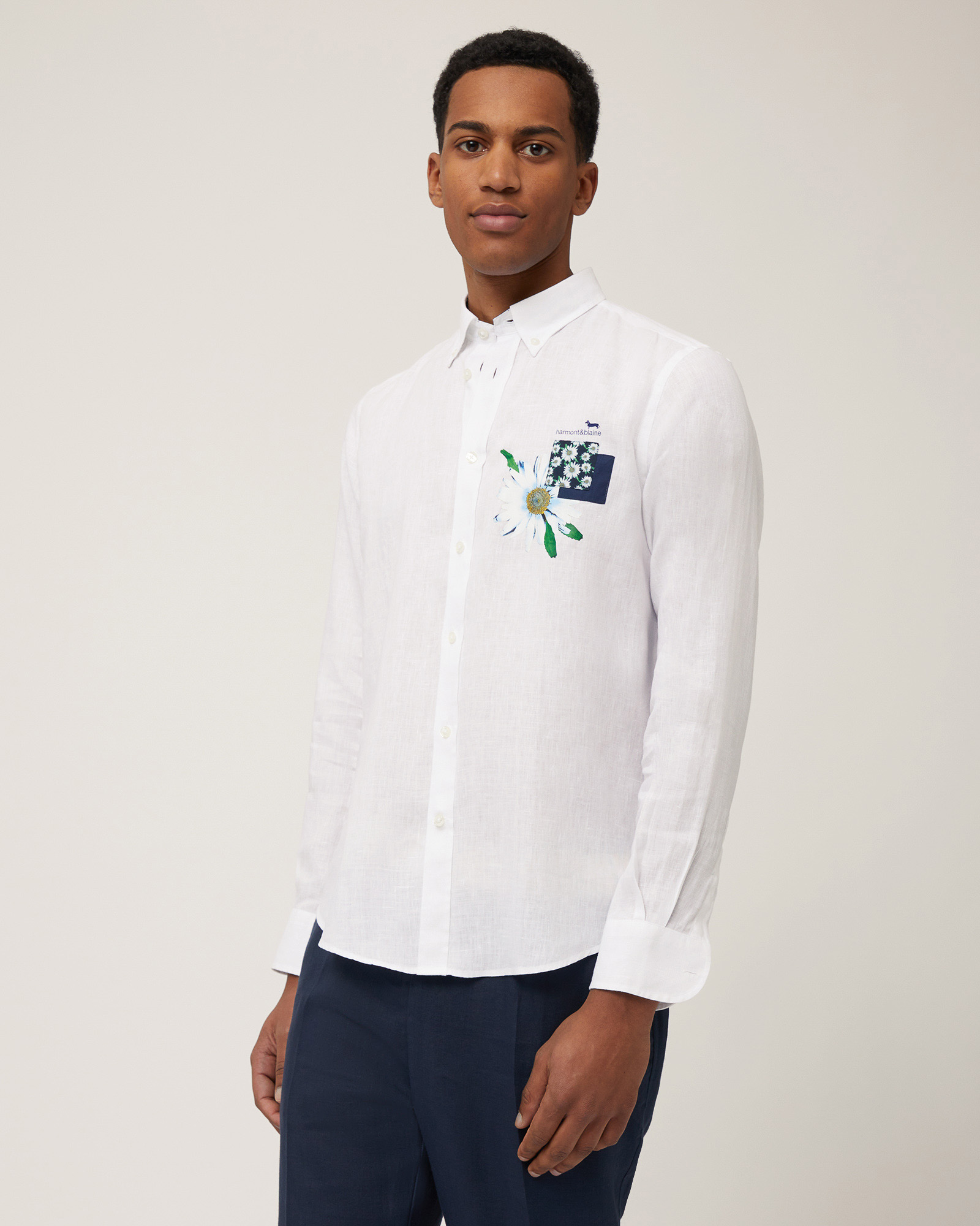 Mare Capsule Linen Shirt, White, large