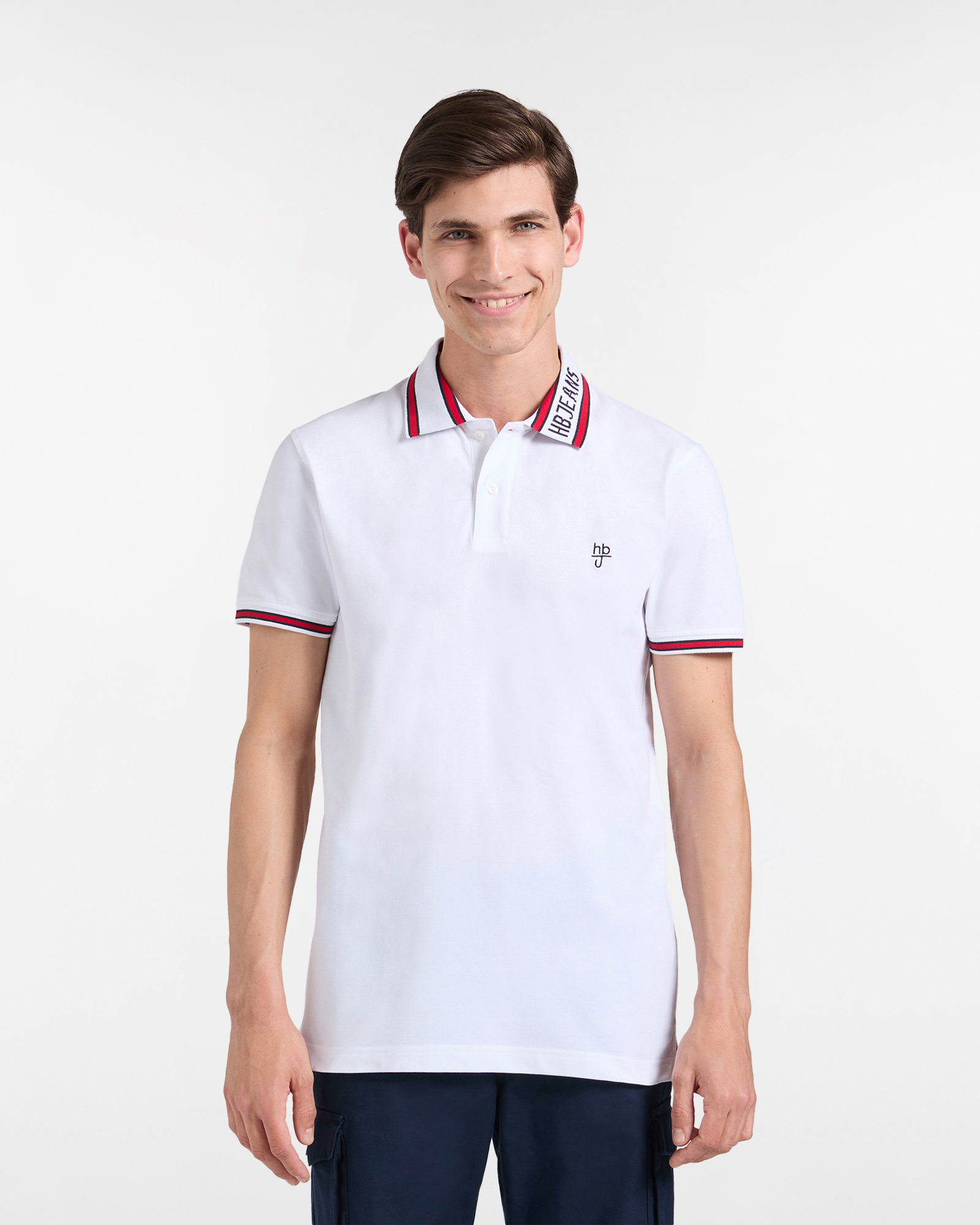 Polo uomo con logo sul colletto