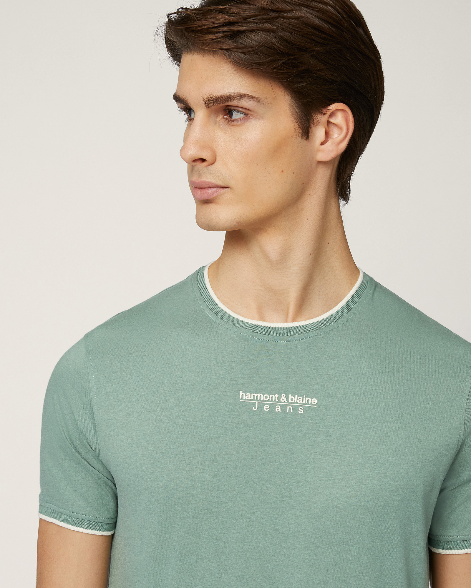 T-Shirt Con Lettering, Verde Lichene, large image number 2