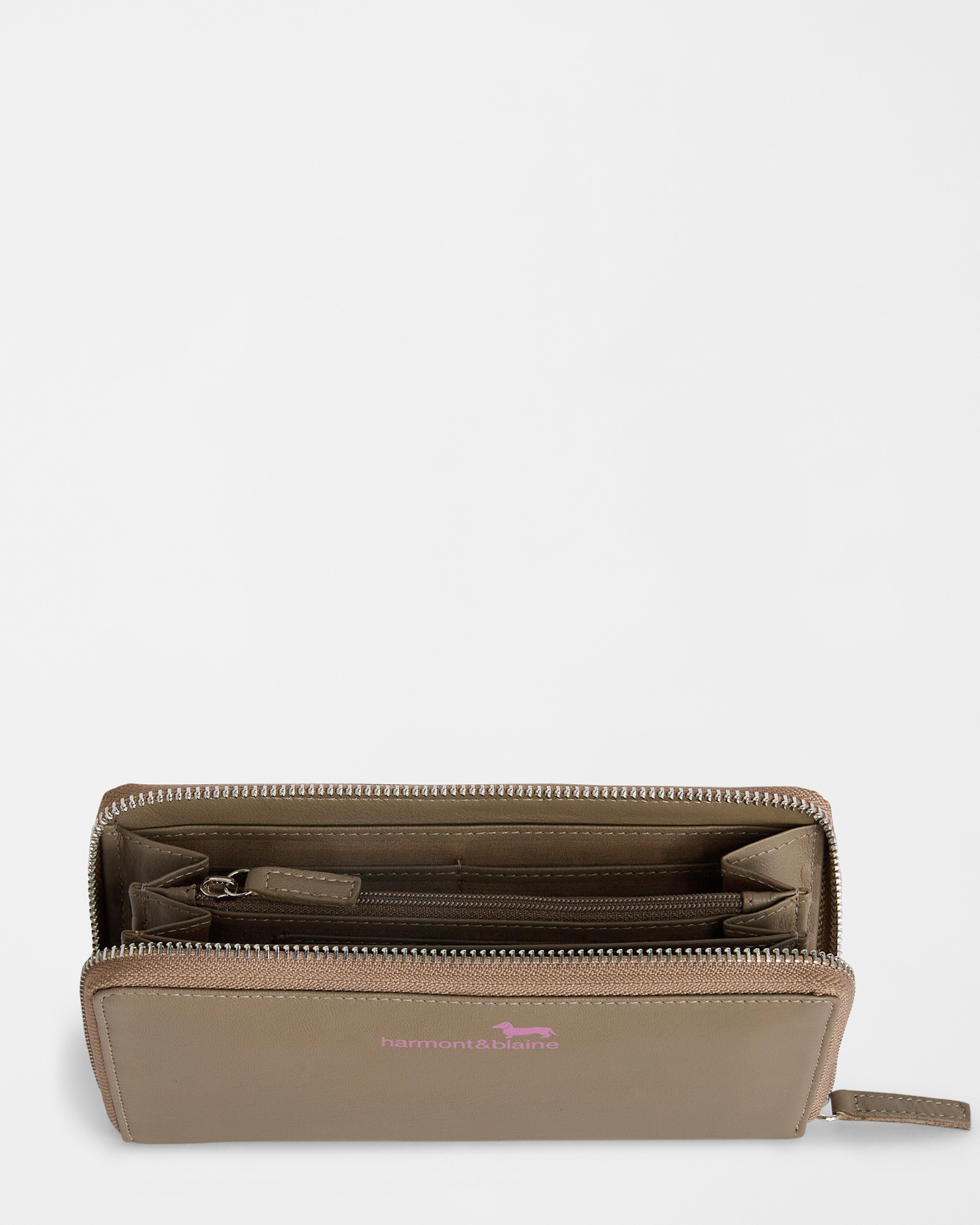 Zip Around Wallet, Mud, large image number 1