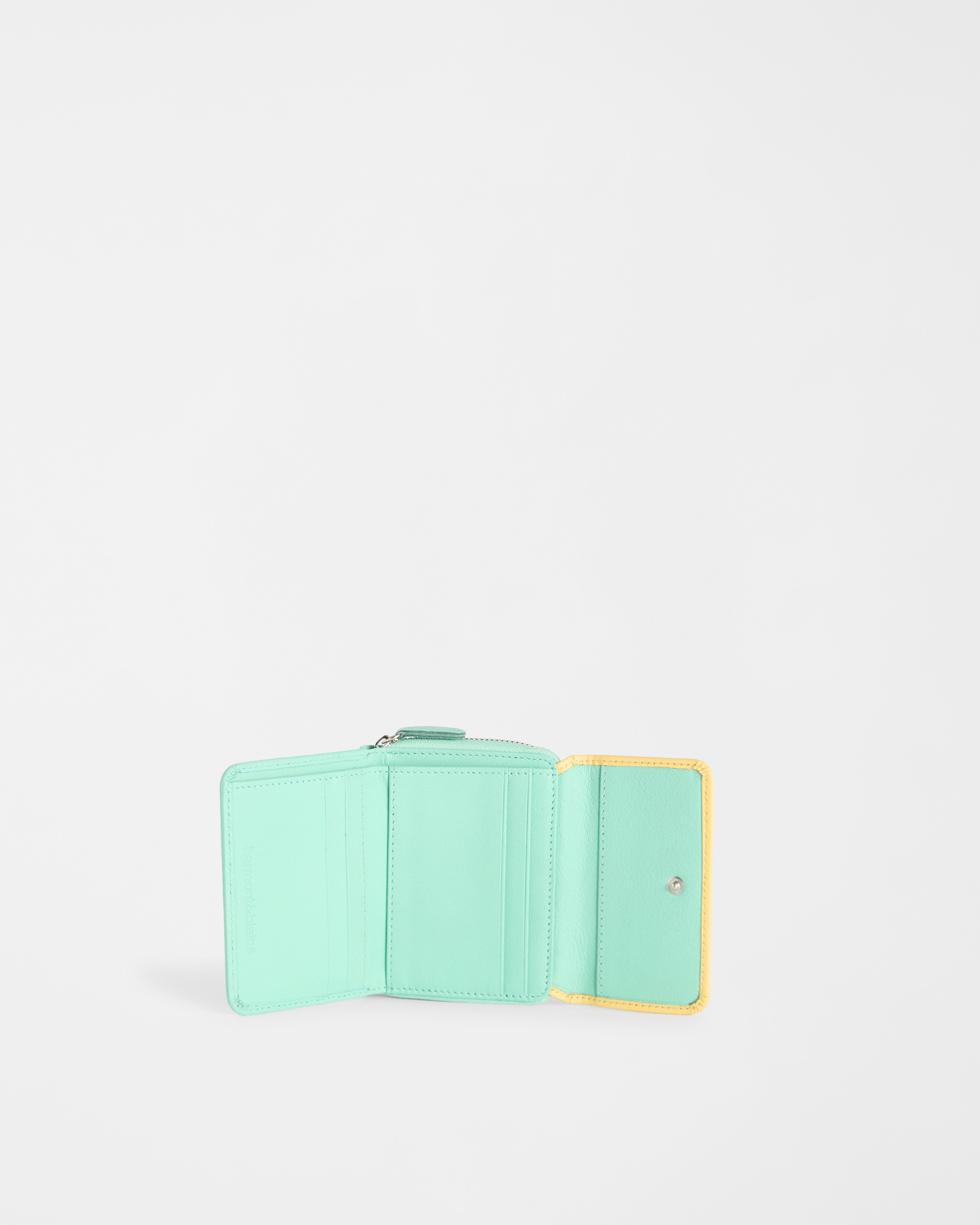 Compact leather wallet, Green, large image number 2