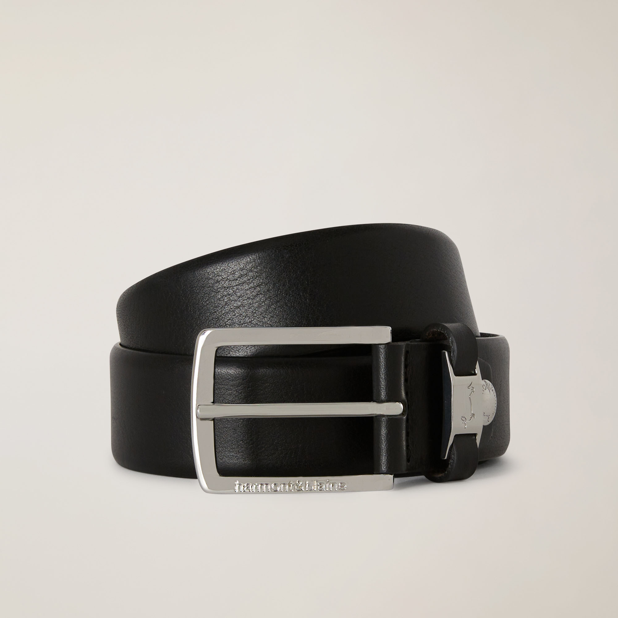 Cinturón De 3,5 Cm Para Hombre, Negro, large image number 0