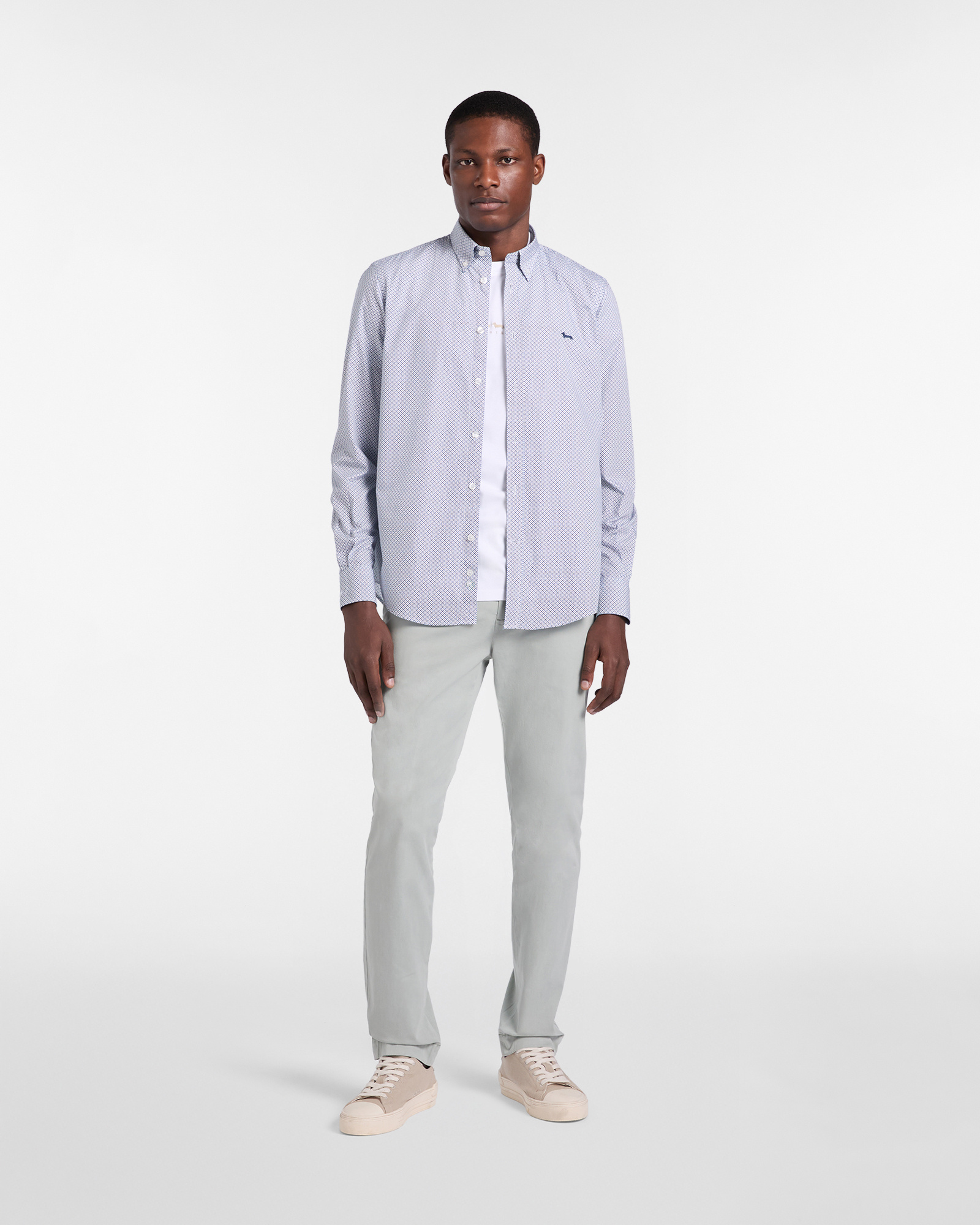 Regular-fit micro-print shirt, Navy Blue, large image number 3