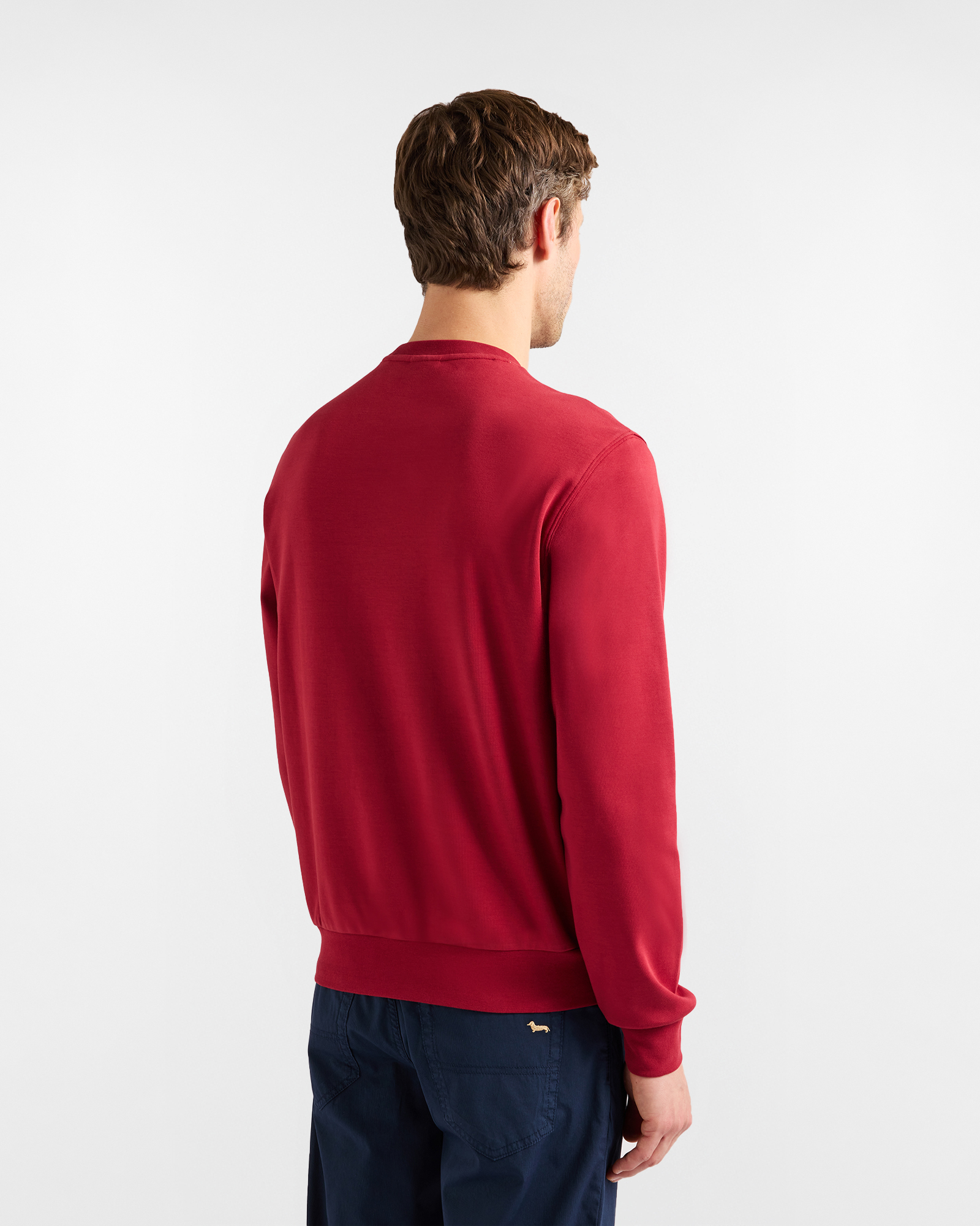 Crewneck sweatshirt with printed logo, Red, large image number 1