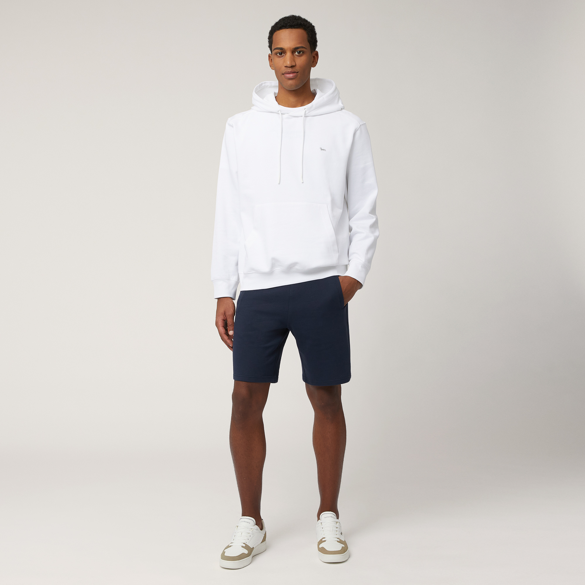 Cotton Hoodie, White, large image number 3