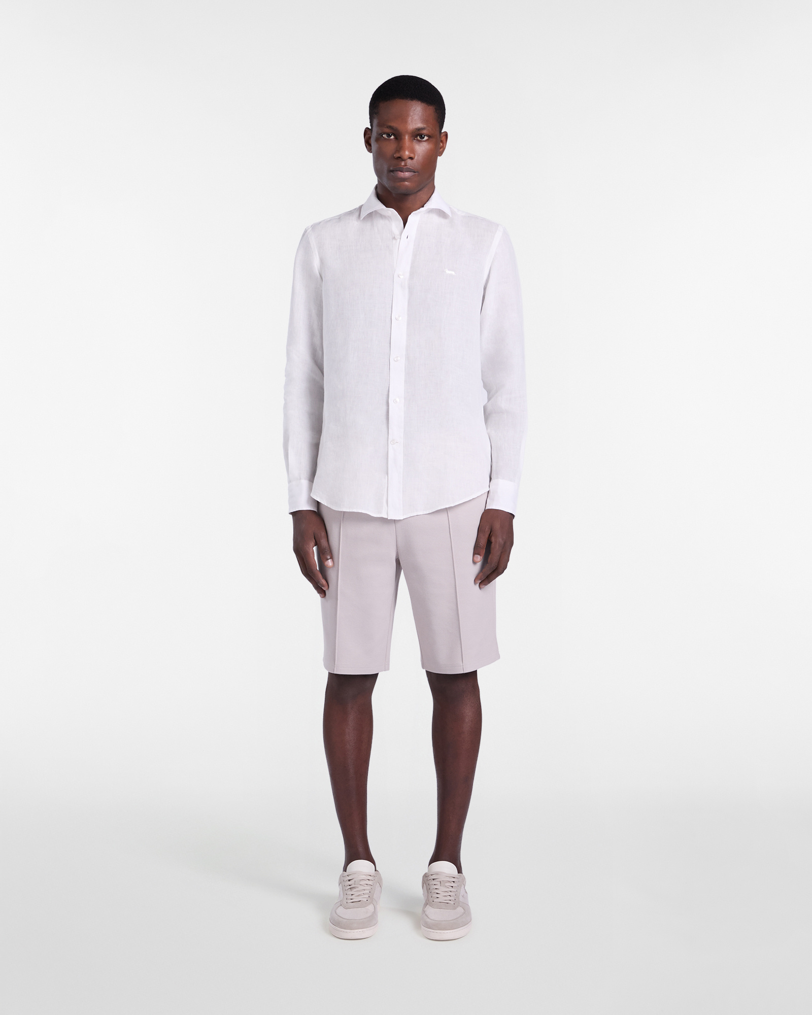 Chemise unie en pur lin, Blanc, large image number 3