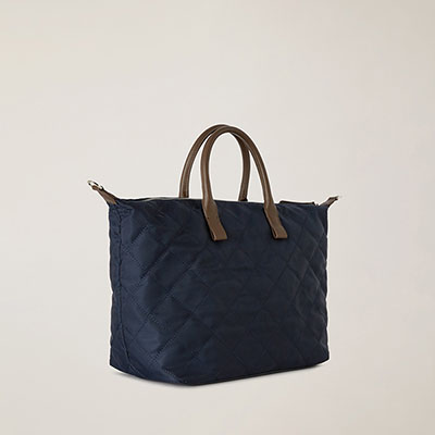 Quilted Shopper Bag With Removable Shoulder Strap