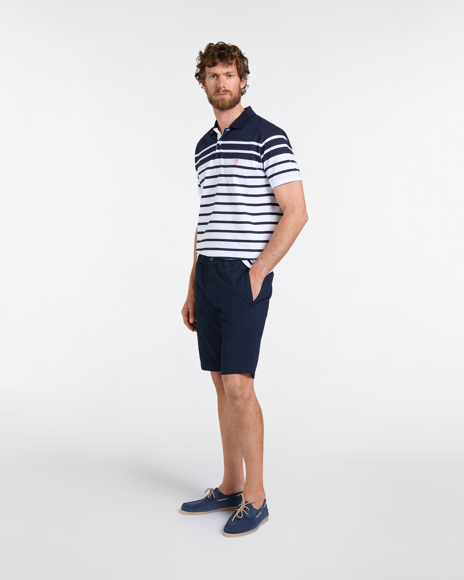 Bermuda Uomo Con Elastico Regular Fit, Blu scuro, large image number 3