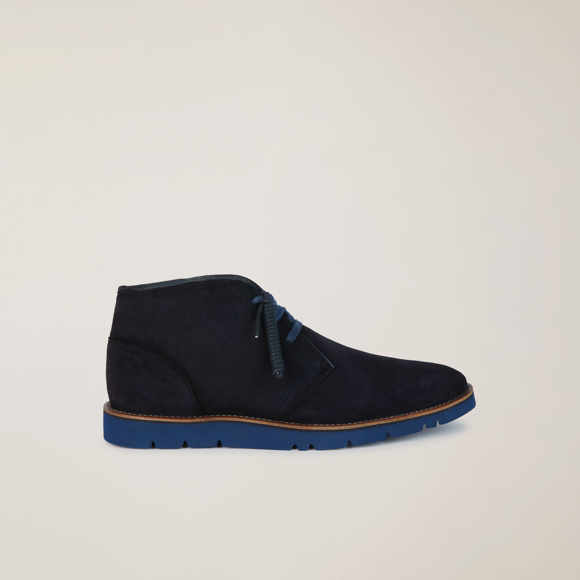 Stivaletto In Pelle Scamosciata, Light Blue, large image number 0