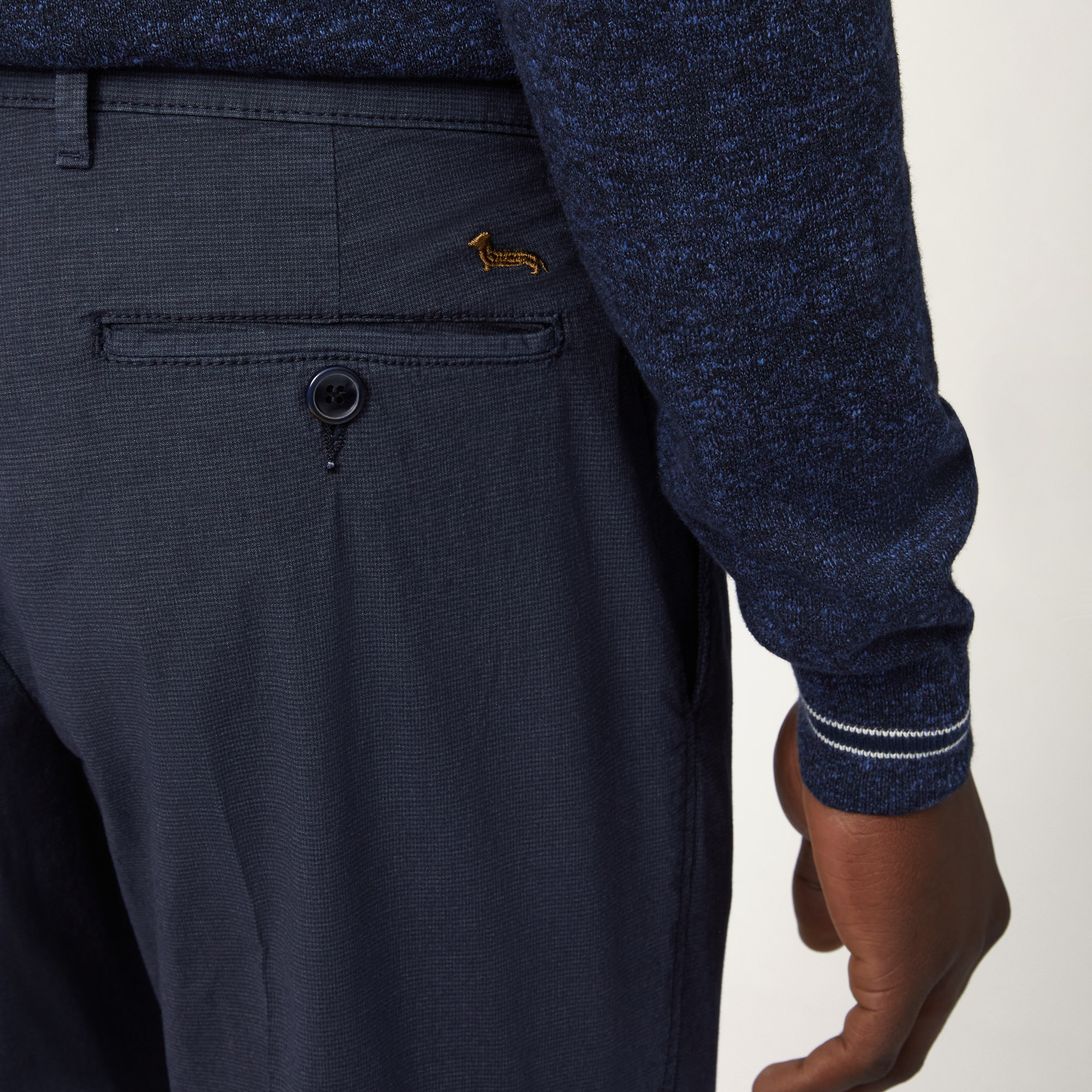 Pantaloni Chino Slim Fit, Blu Navy, large image number 2