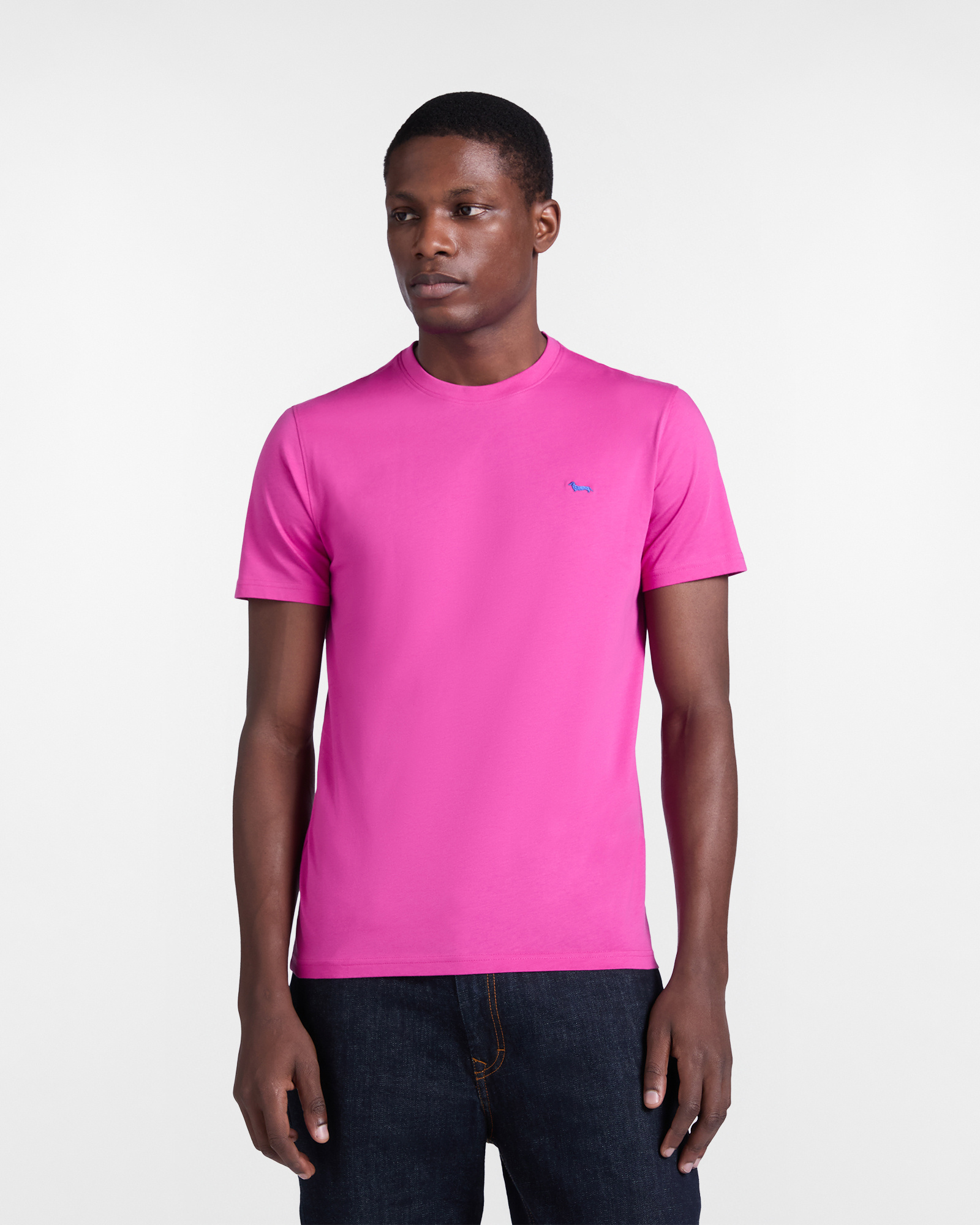 Camiseta ajustada de algod&oacute;n para hombre, Rojo, large