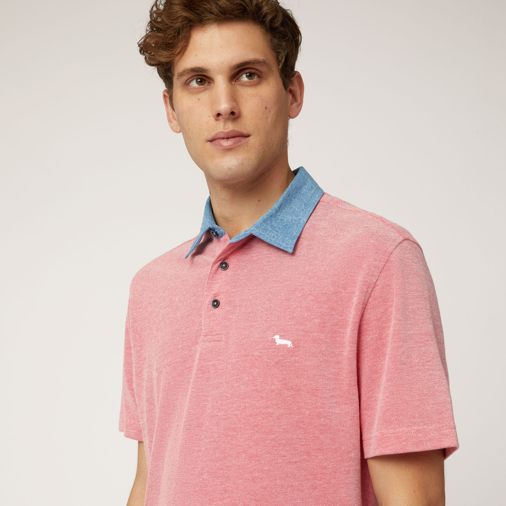 Oxford Cotton Vietri Polo, Light Red, large image number 2