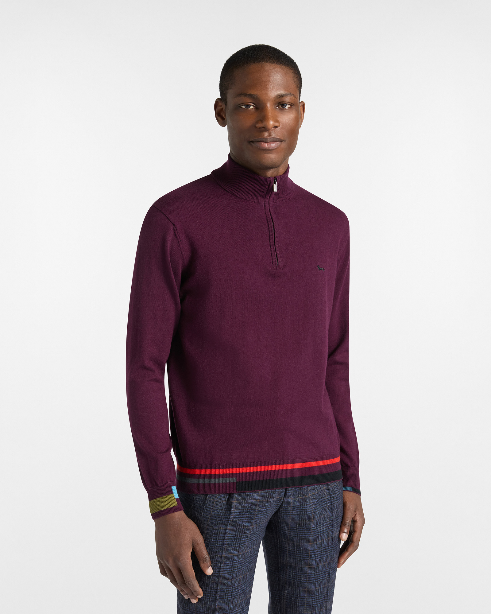 Pulóver Half Zip Color Block