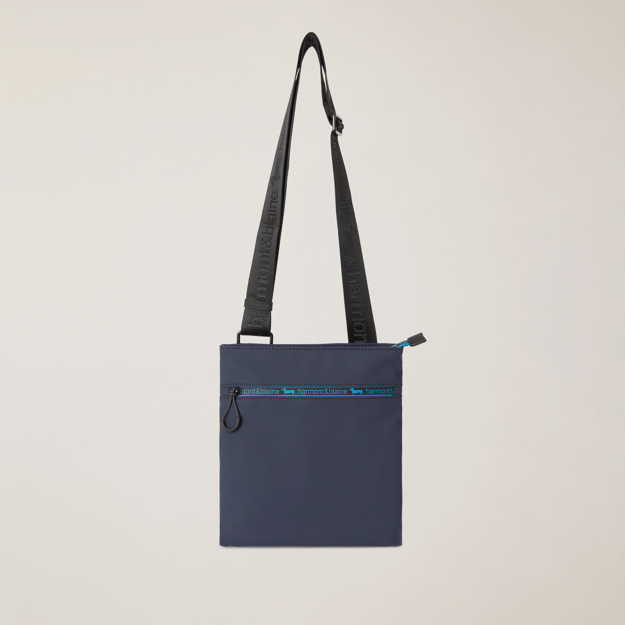 Borsa A Tracolla Con Lettering E Logo, Blu Navy, large image number 0