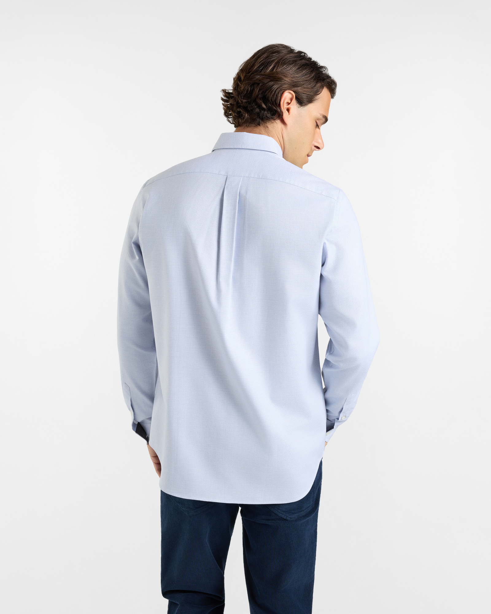 Camicia HBJ Uomo Regular Fit con collo Montecarlo in puro cotone, SKY, large