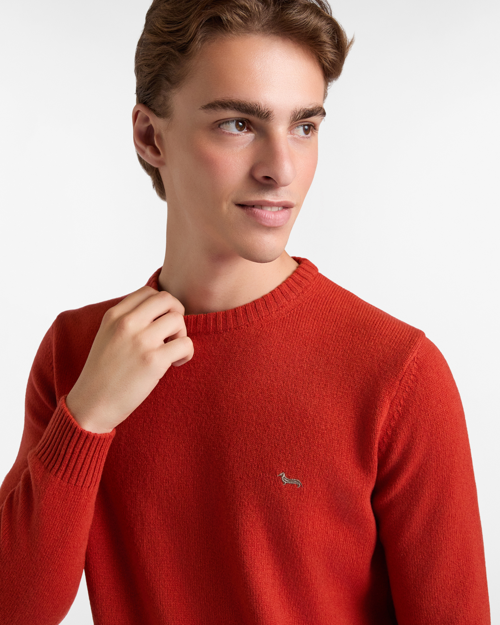 Wool and Cashmere Pullover, Orange, large image number 2
