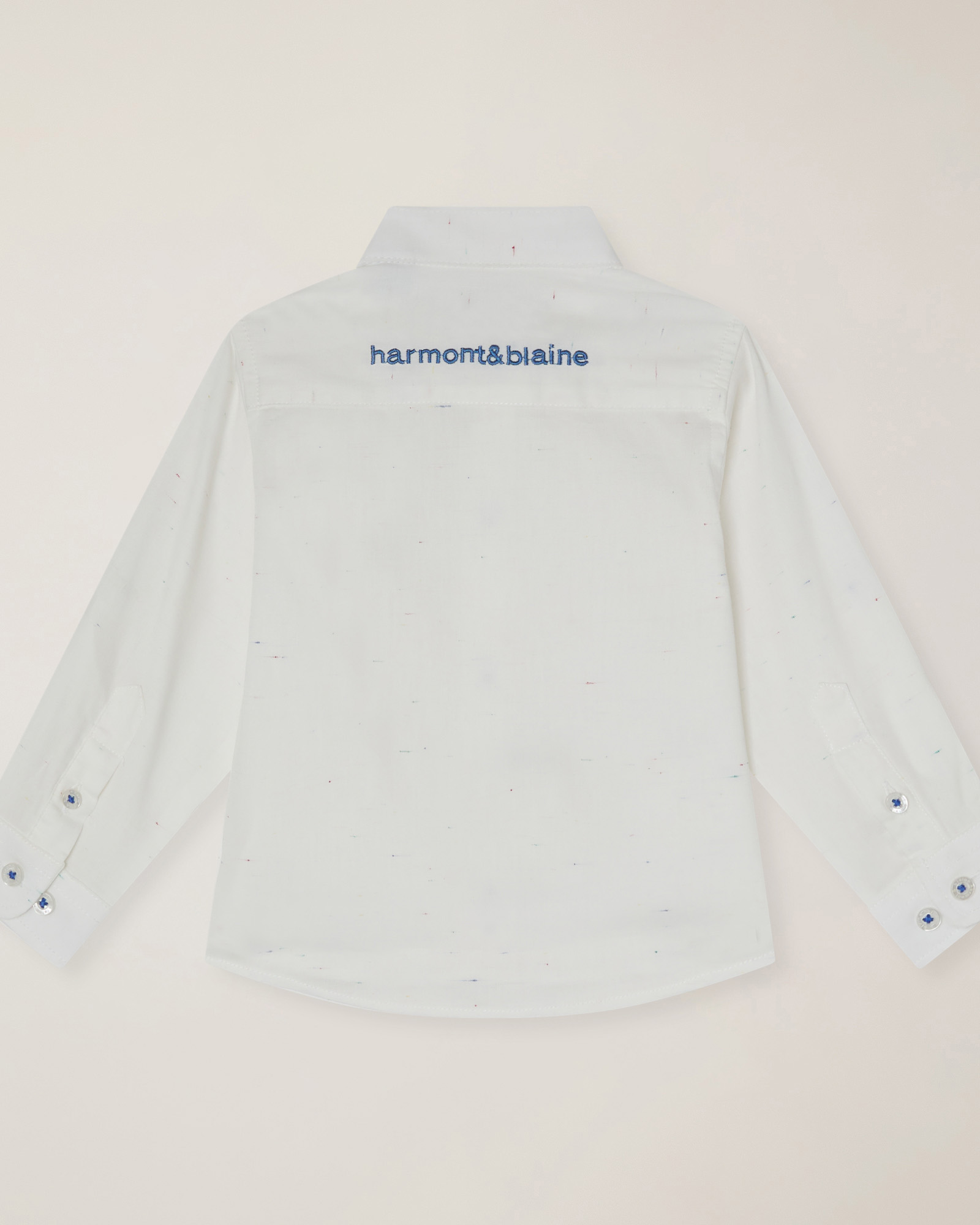 Cotton shirt with mandarin collar , White, large image number 1