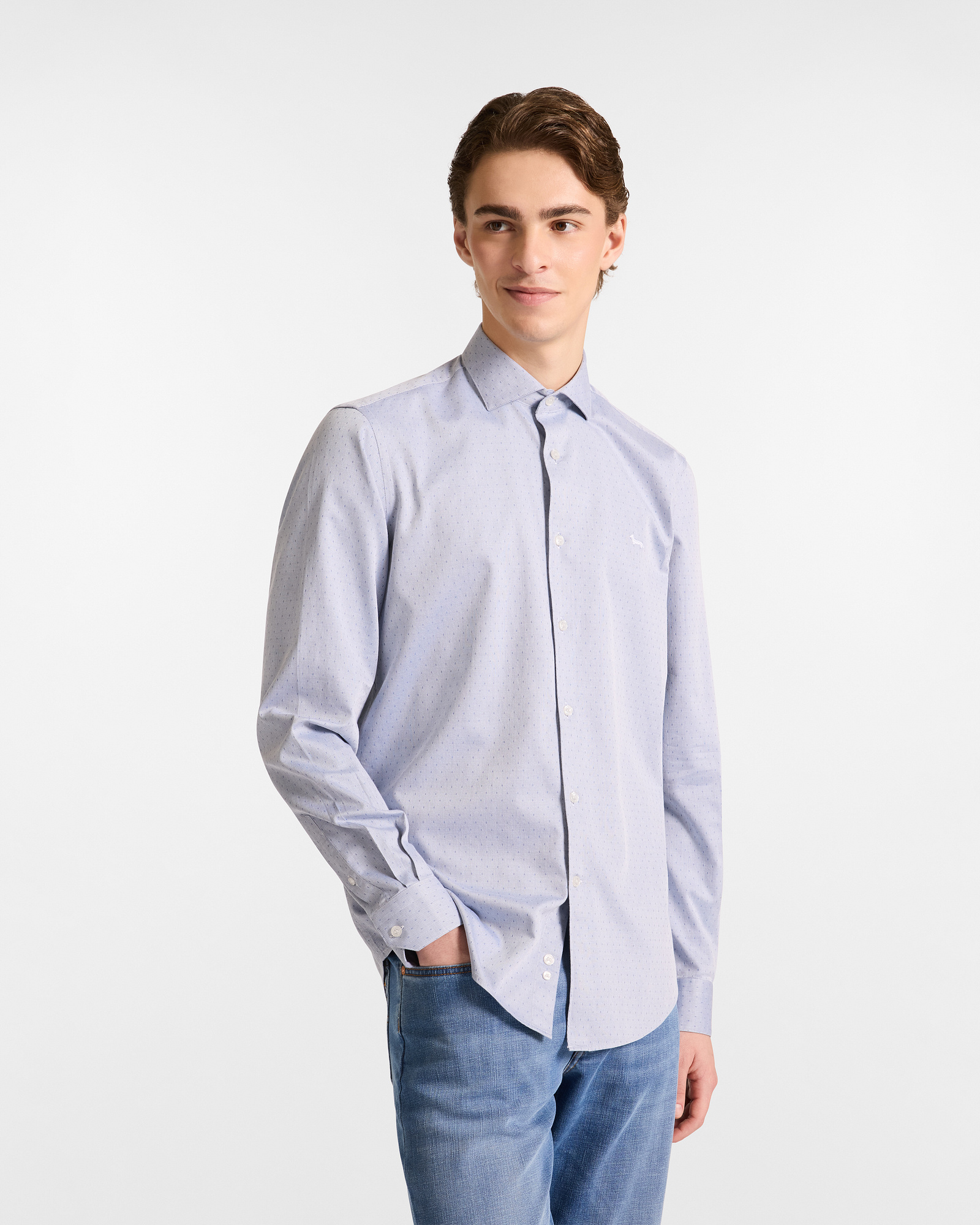 Camicia A Pois Con Bassotto
