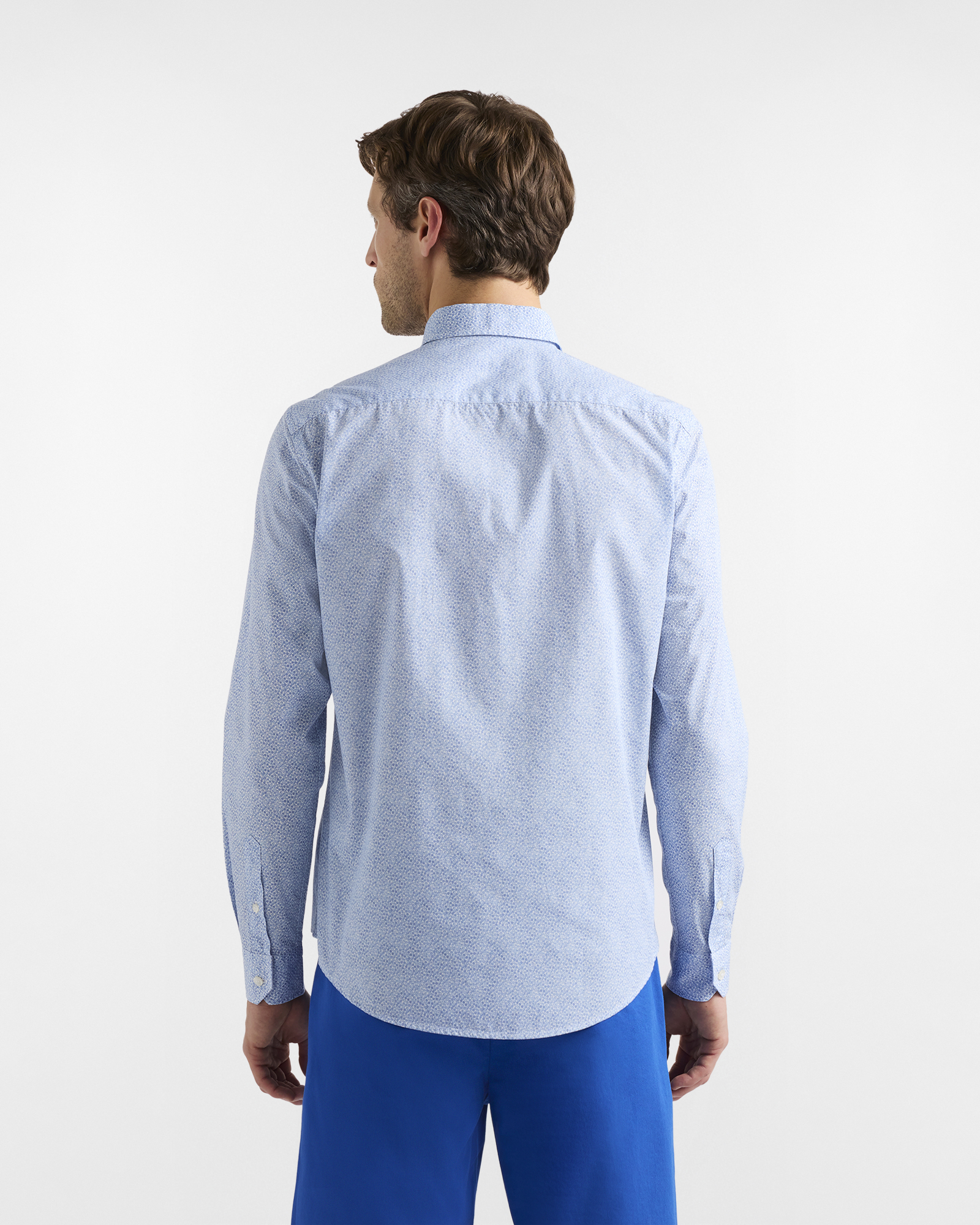 Narrow-fit micro print shirt
