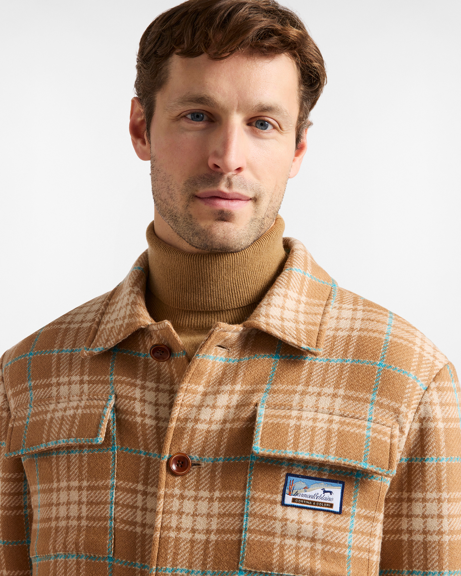 Cashmere-Blend Overshirt 'Cortina a Colori', Beige, large image number 2