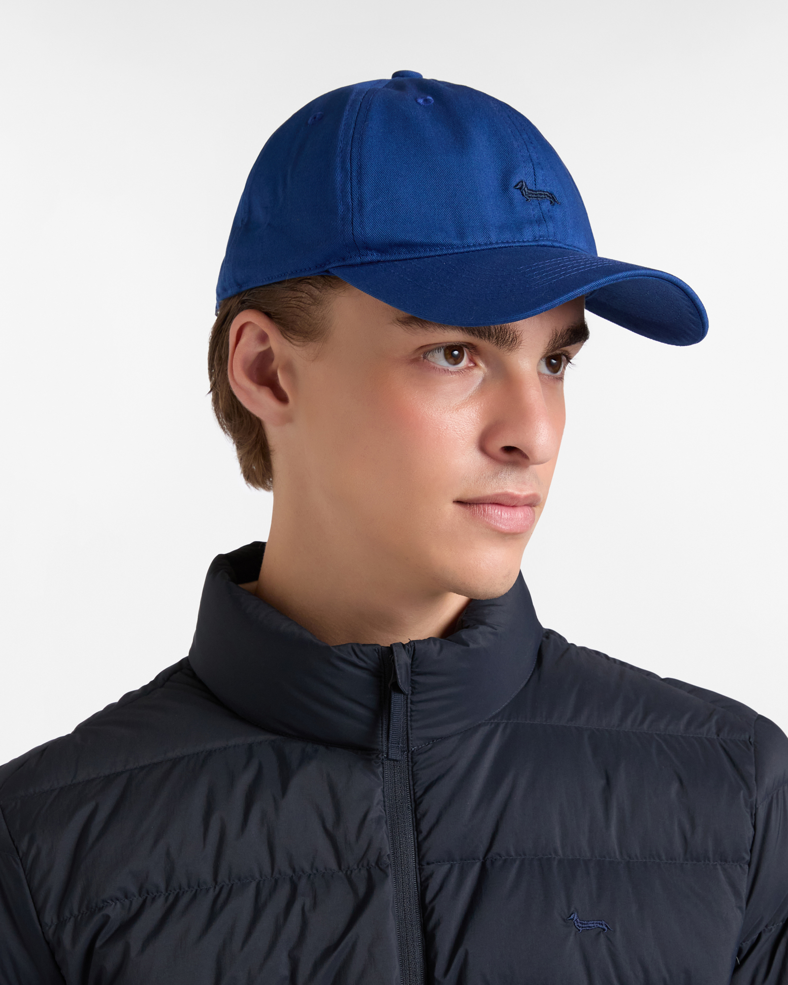 Baseball Cap with Dachshund, Light Blue, large