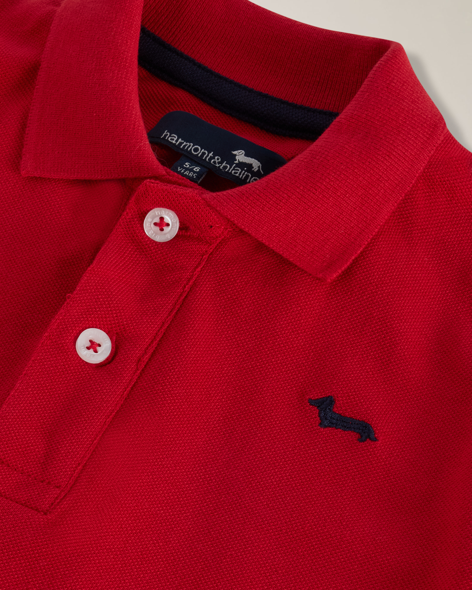 Polo piquet con ricamo logo, Rosso, large image number 2