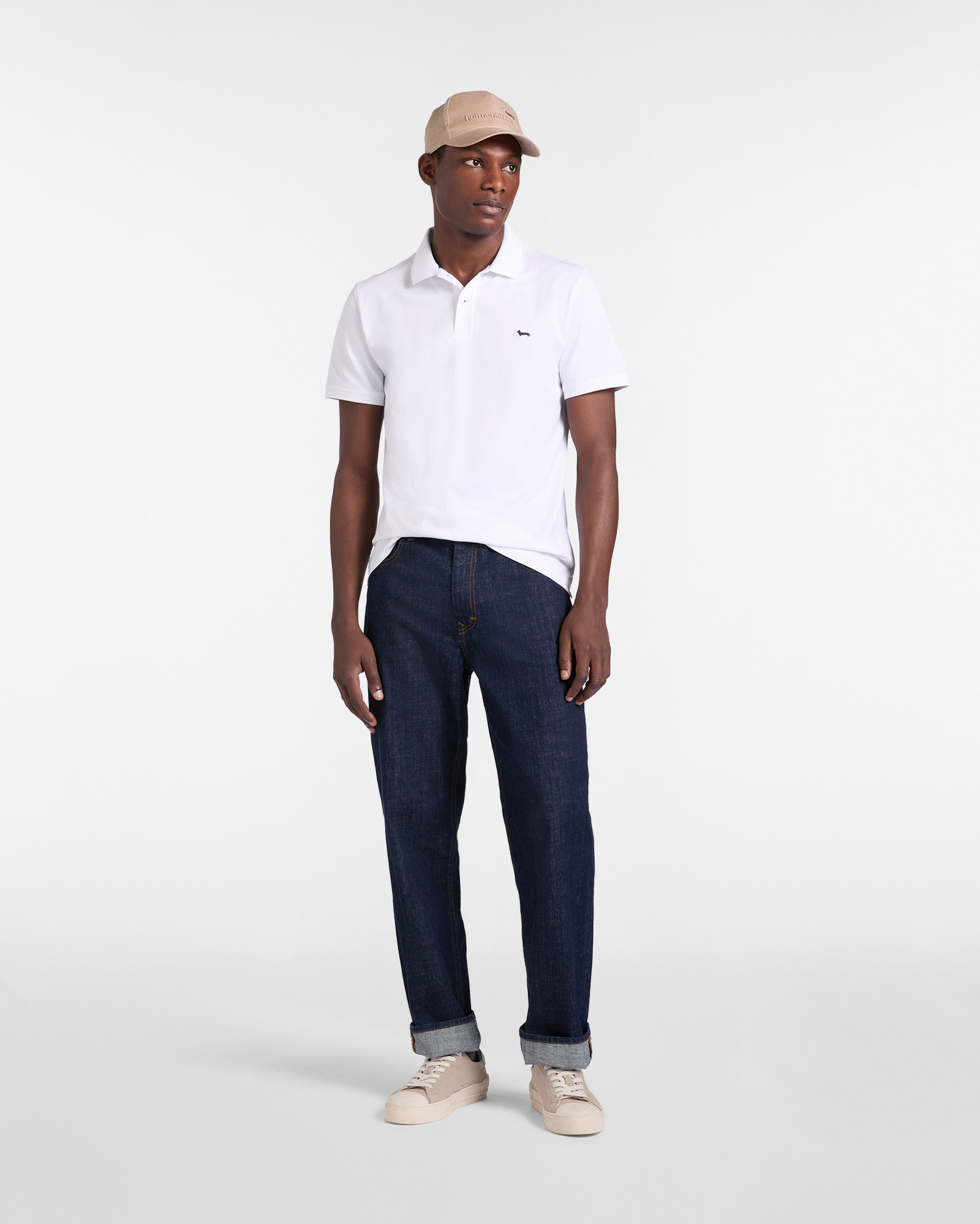 Basic stretch piqu&eacute; polo shirt, White, large image number 3