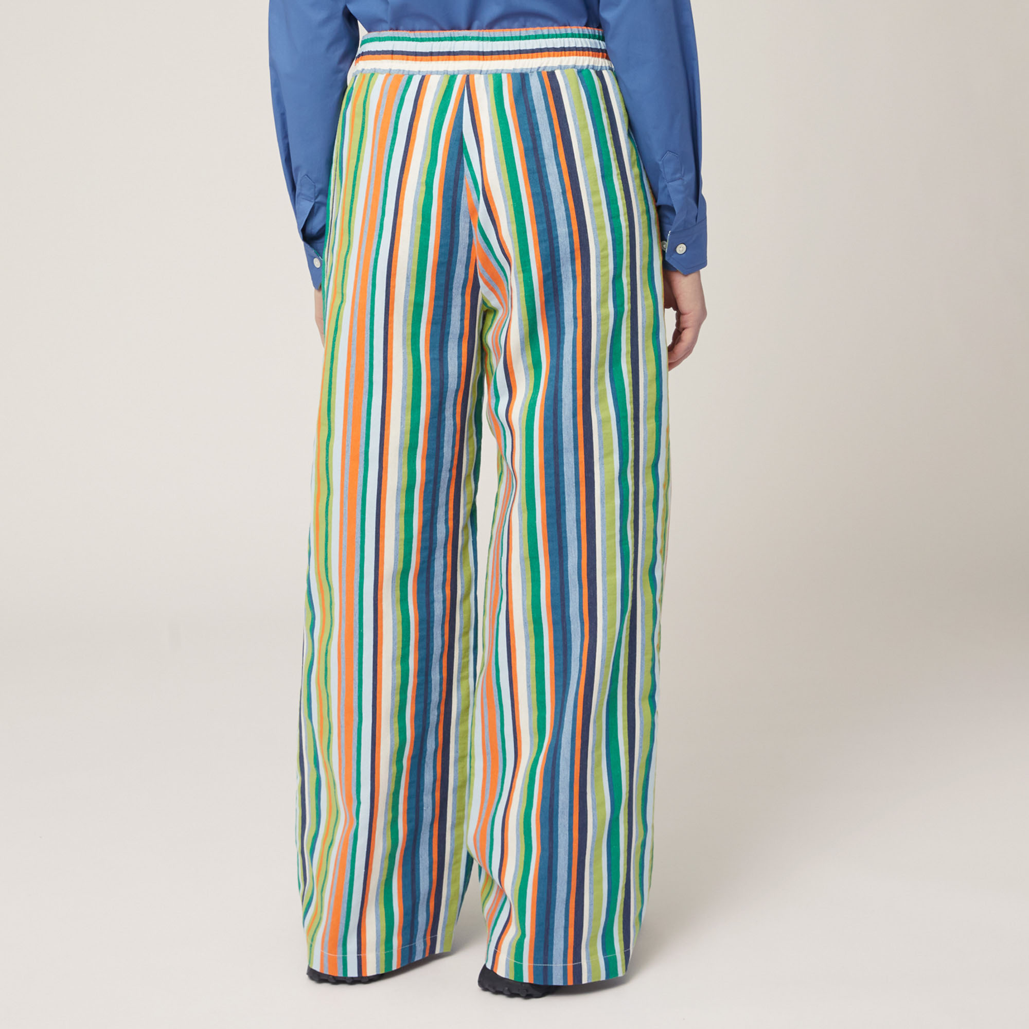 Striped Trousers with Laces