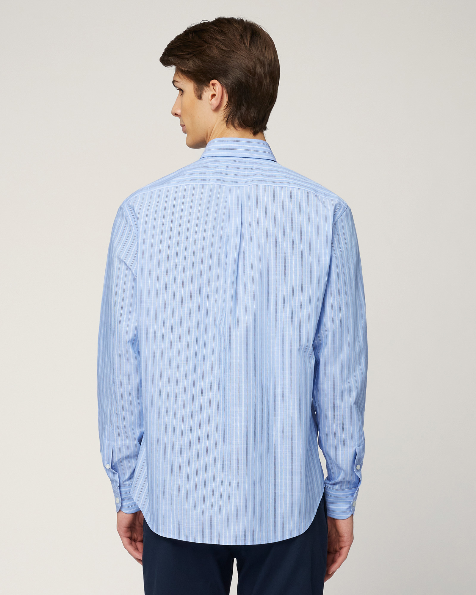 Striped Regular-Fit Shirt, Sport Blue, large image number 1