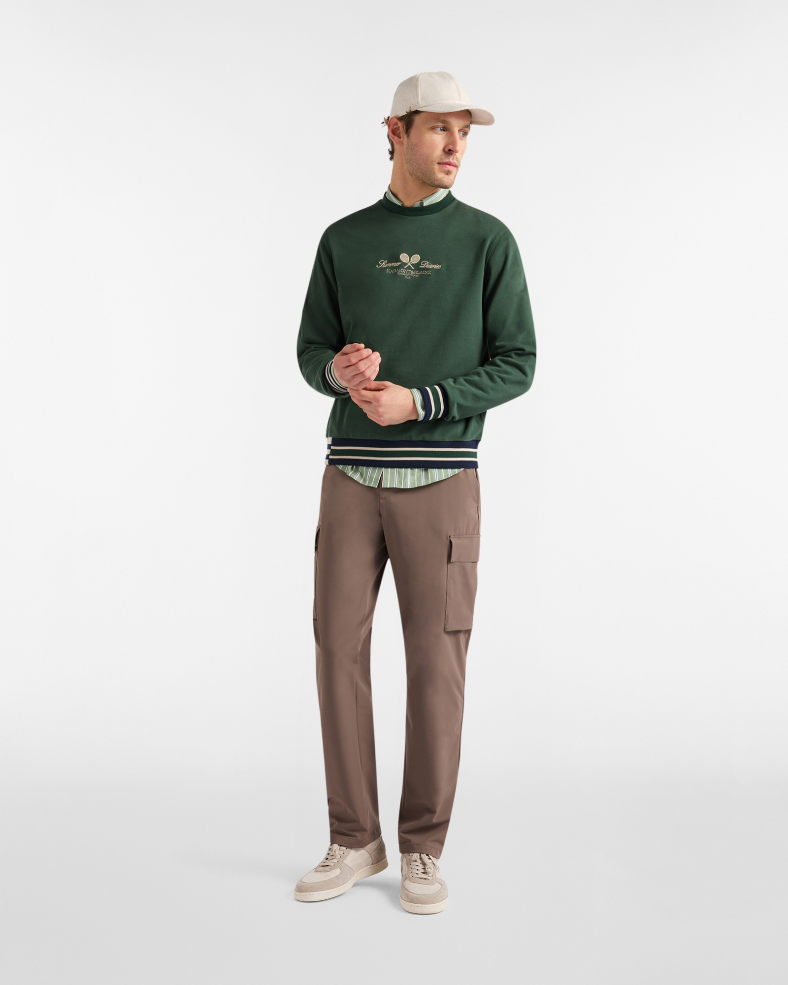 Men's cargo pants in technical fabric, Gray, large image number 3