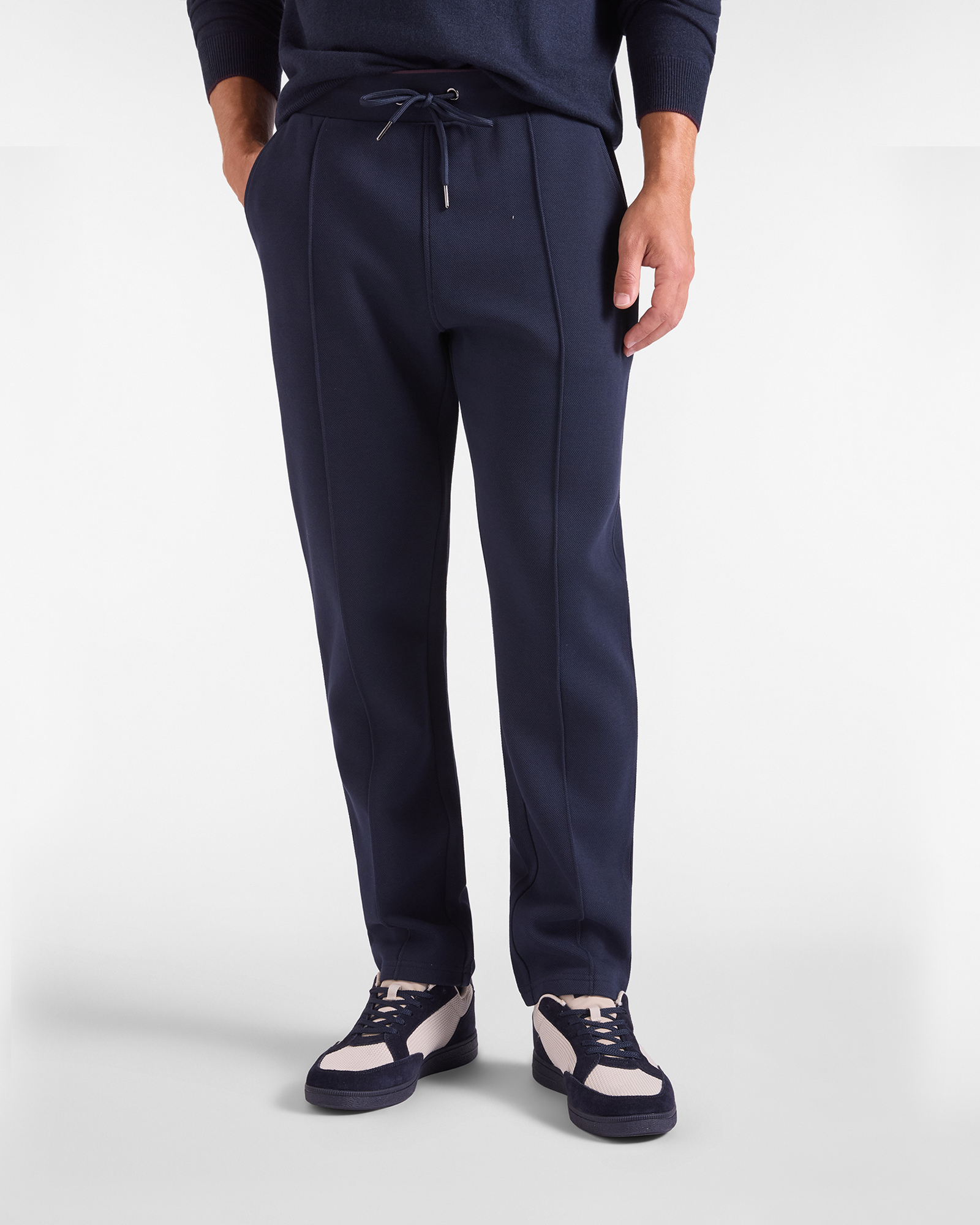 Pantaloni Sportivi HBJ Uomo in Tessuto Piquet Blu Scuro