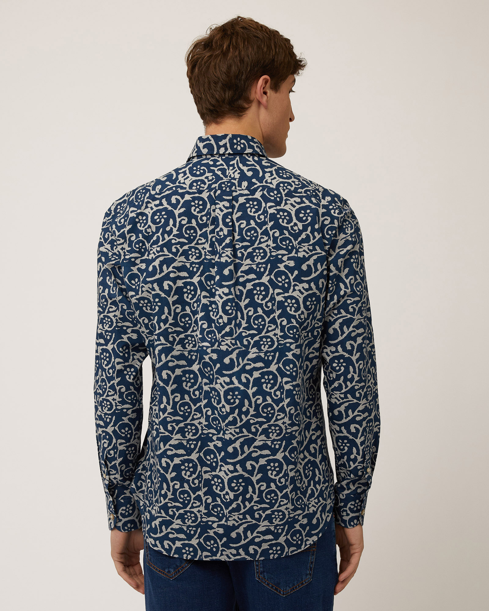 Shirt with All-Over Pattern, Dark Lavender, large image number 1