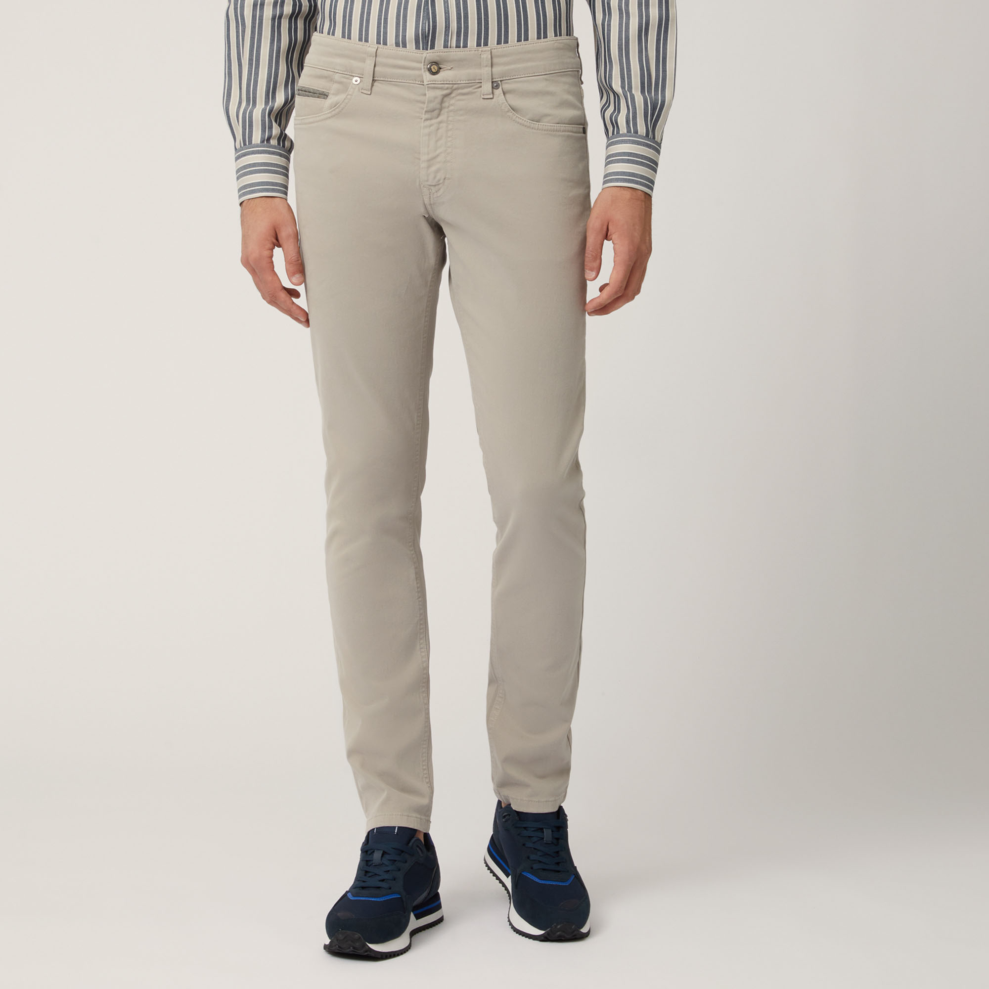 Pantalone In Cotone Stretch Ski Lounge, Beige, large image number 0