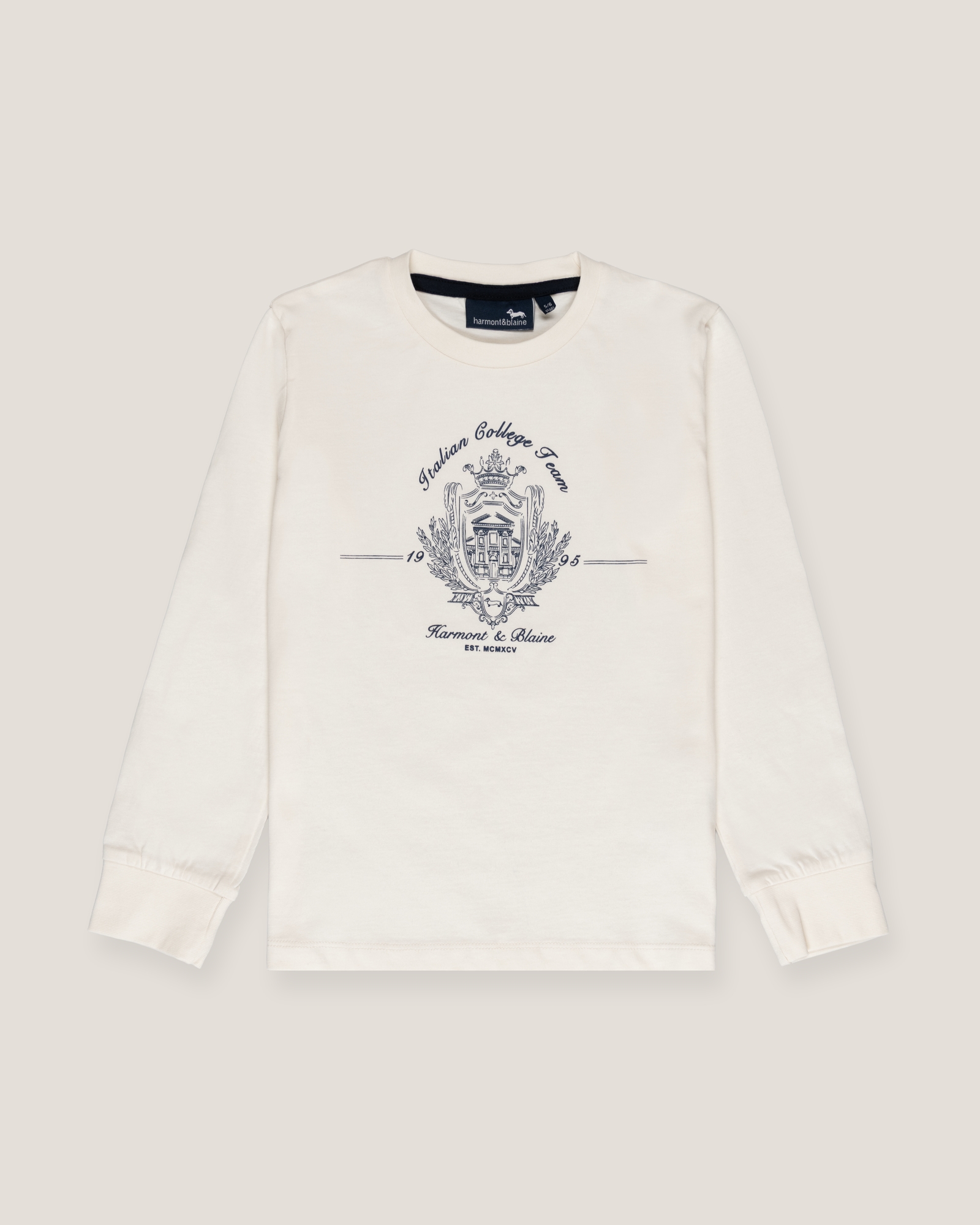 Long-sleeve t-shirt with ribbed cuffs